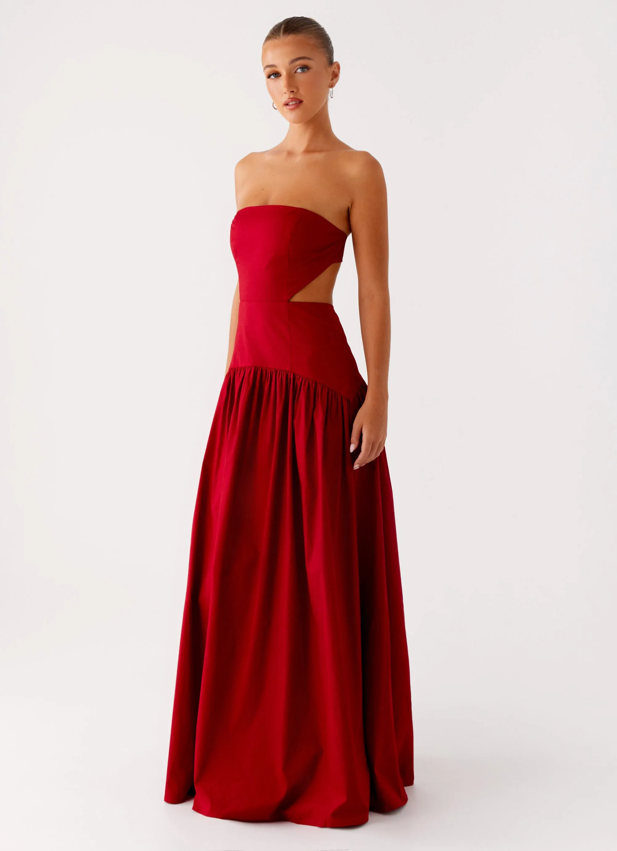 Aamari Maxi Dress - Red Refined Feel Mix-And-Match