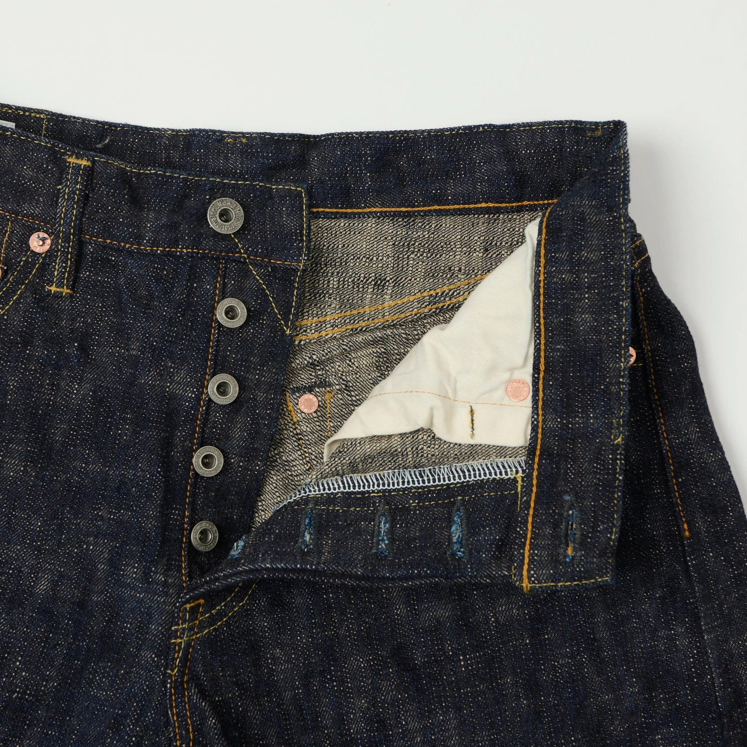 Lightweight Morning Stroll Durable ONI Denim 246-Kasuri 17oz Relaxed Tapered Jean - One Wash