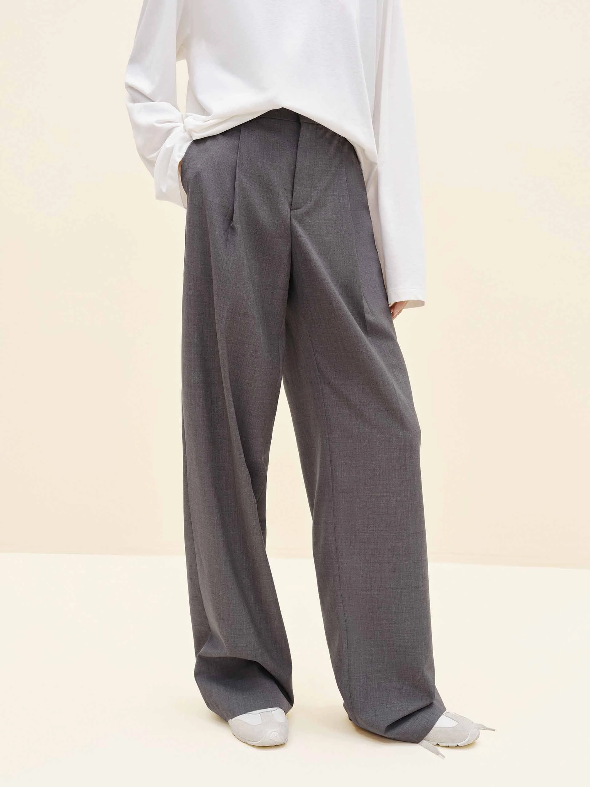 All Day Comfort Relaxed Comfort Fit Pleated Straight Trousers