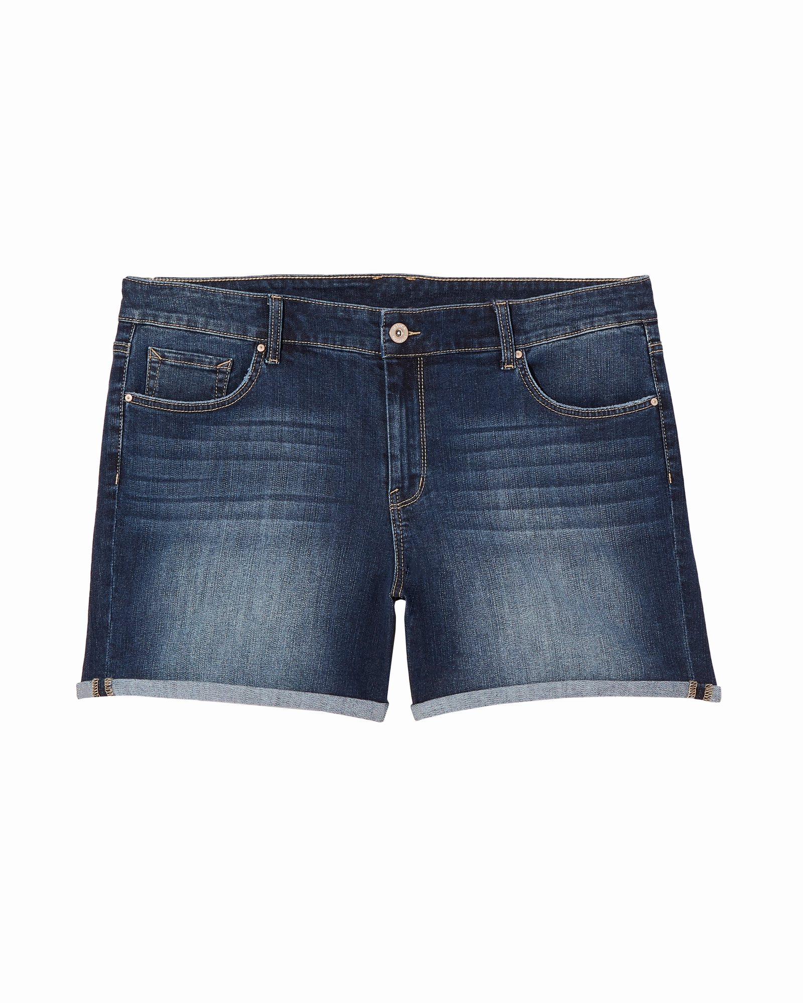 Naomi Cuffed Shorts | Dark Wash Breathable Classic Wear Eco Friendly Breathable Minimalist