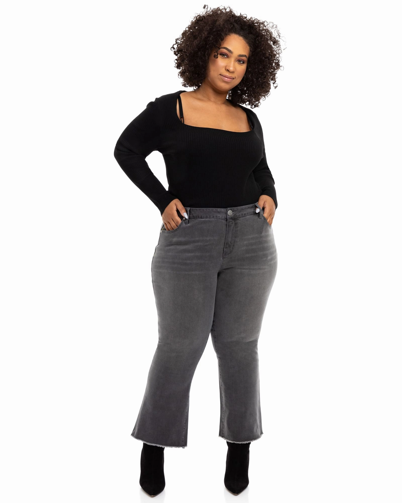 Trish High Rise Demi Bootcut Jean | Isla Spring Mood Outdoor Enthusiast Formal Permanent Crease Retention