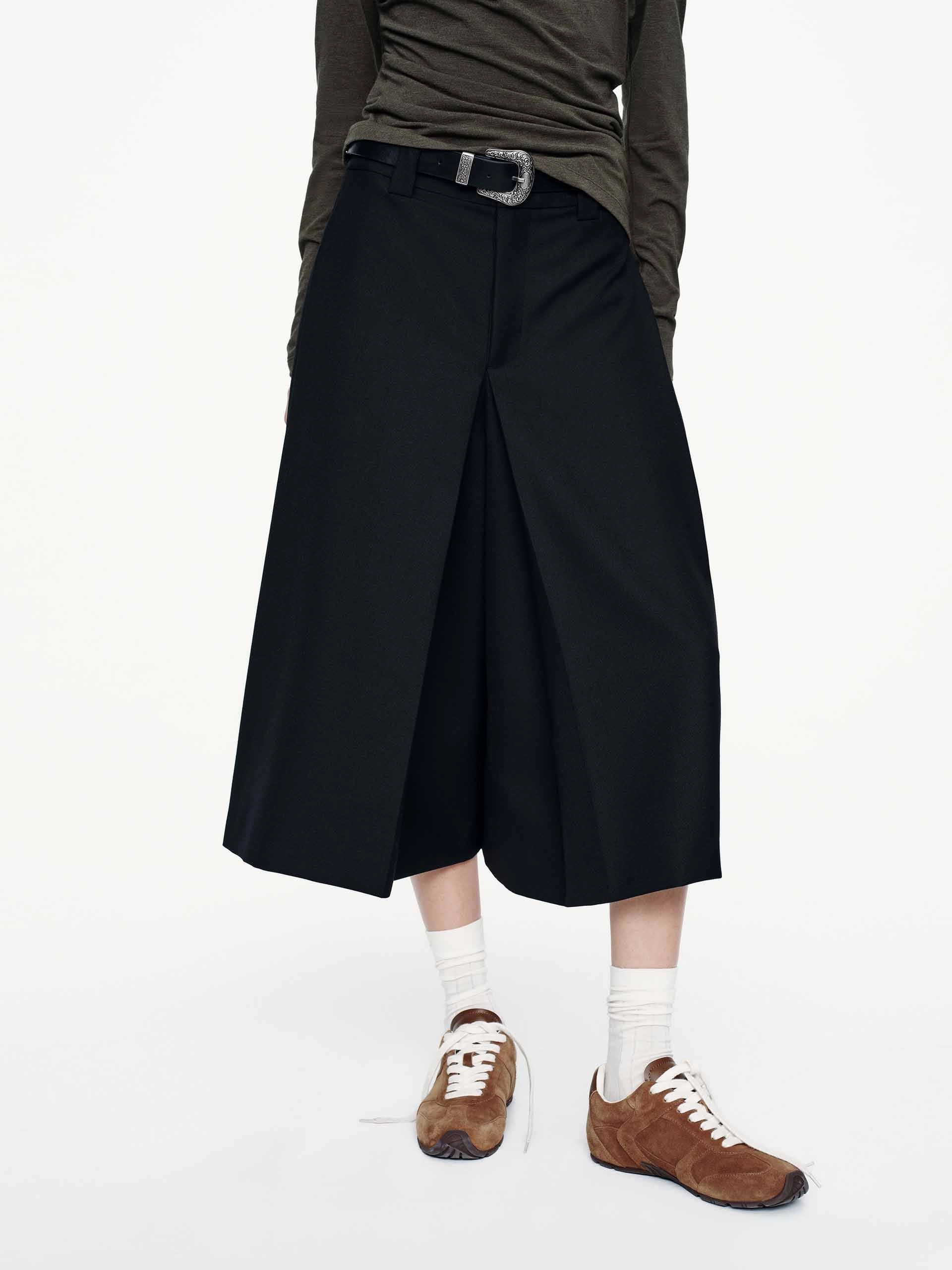 QuickReleaseFastenings Wide Leg Cropped Trousers