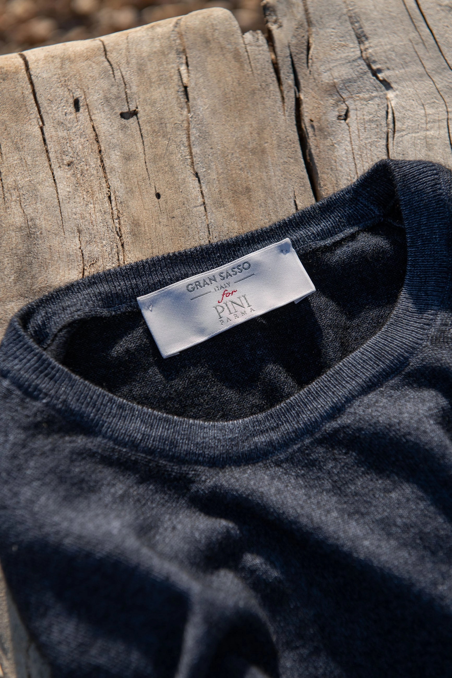 Cool Weather Blue superlight cashmere round neck ?C Made in italy