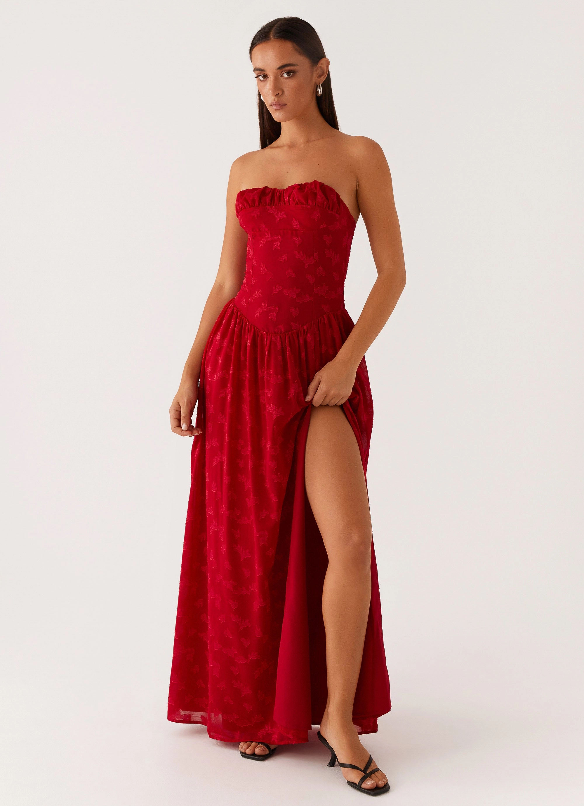 Adira Maxi Dress - Red Warm Base