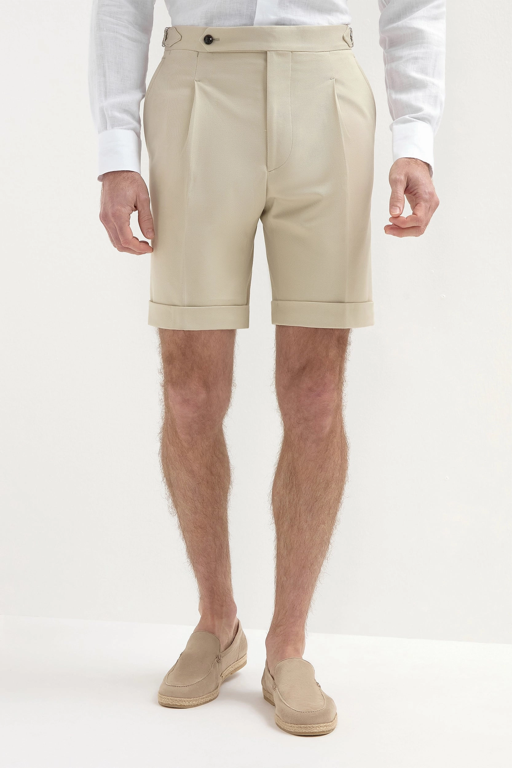 Beige cotton shorts - Made in Italy Active Look Personalized