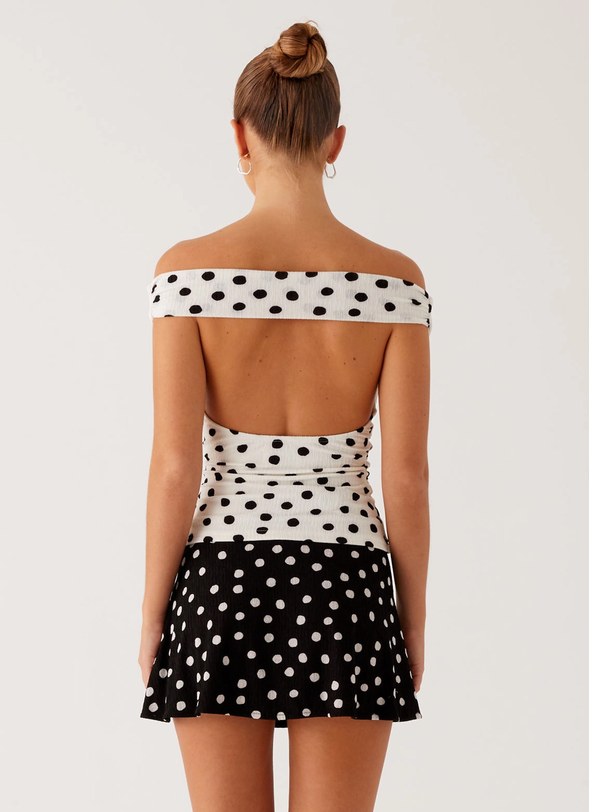 Rylie Top - White Polka Dot coordinating pieces attachment