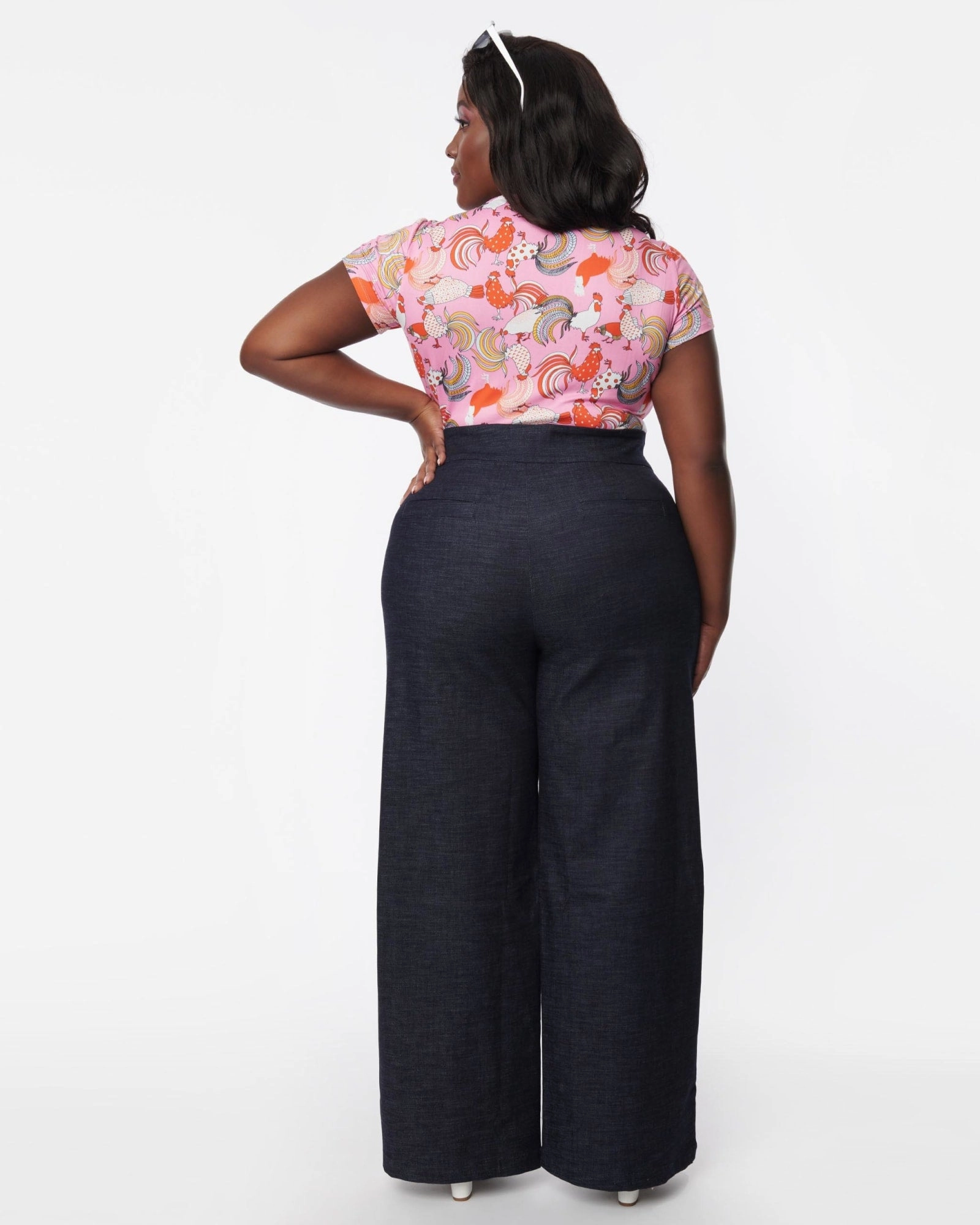 Home Comfort Bold Look Sunny Vibes Timeless Look Unique Vintage Blue Denim High Waist Ginger Jeans | Blue