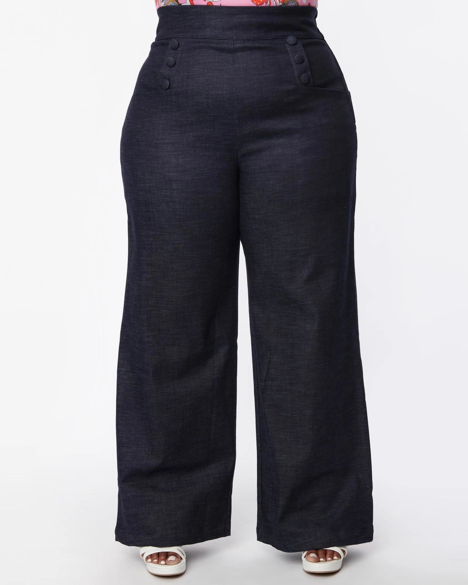 Casual Cool Smart Design Unique Vintage Blue Denim High Waist Ginger Jeans | Blue