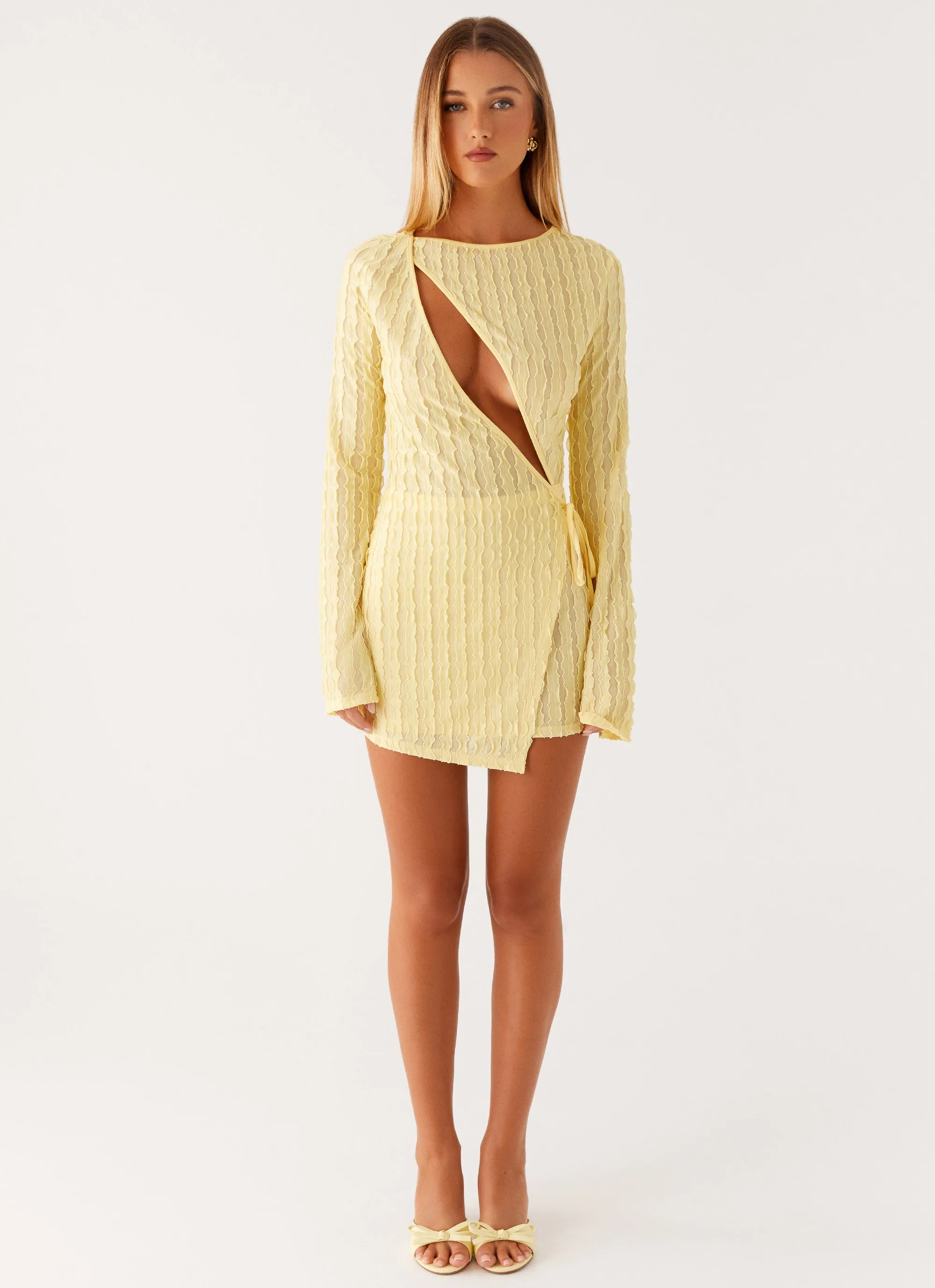 Alfie Mini Dress - Pastel Yellow Smooth silhouette Timeless Layering