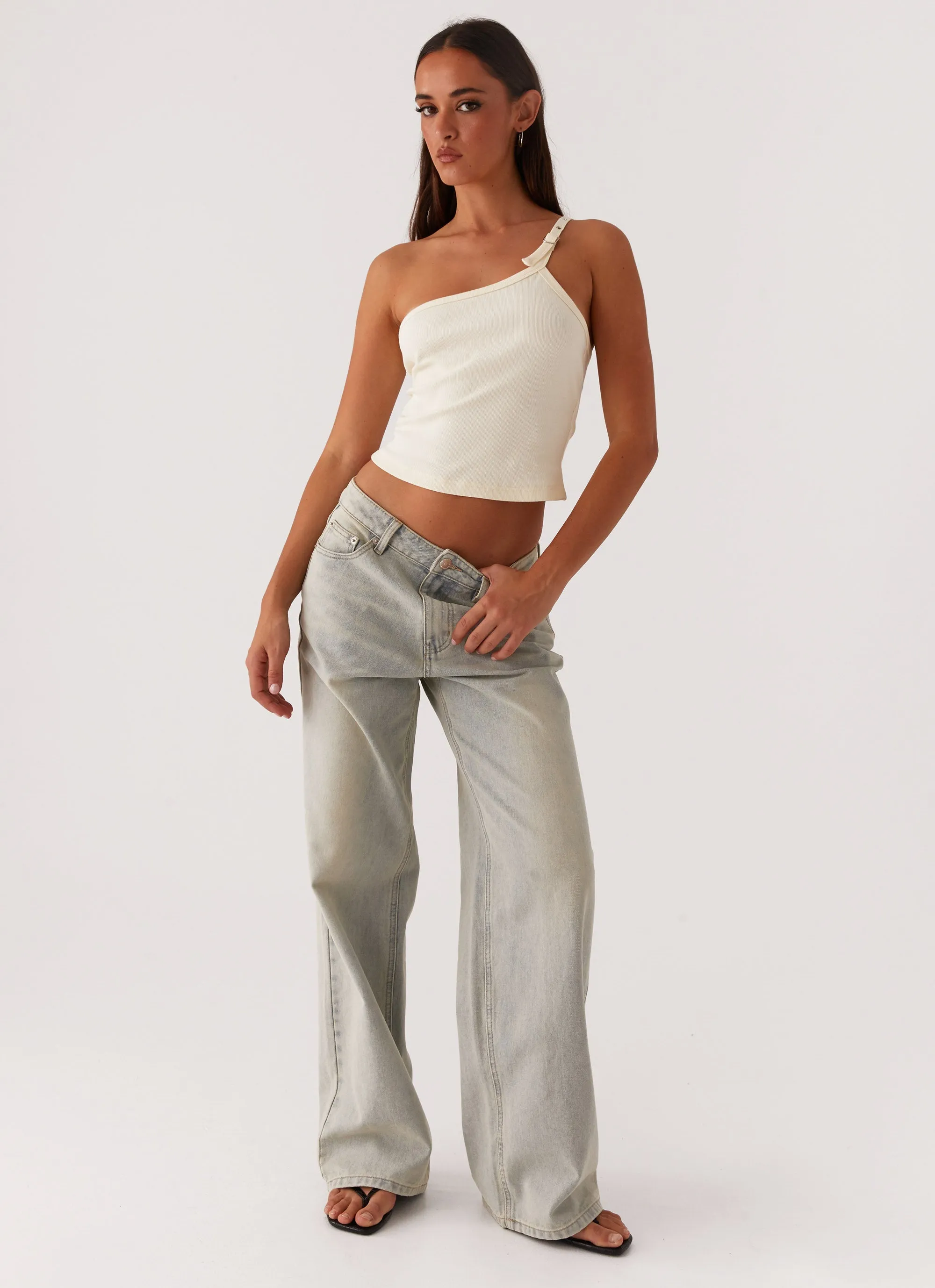 Keanna Low Rise Denim Jeans - Vintage No Fuss Wear