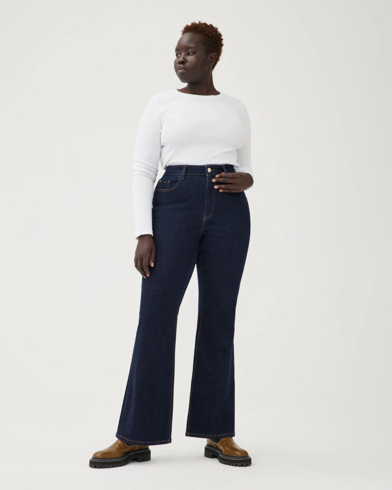 MIA PLUS - HIGH RISE FLARE | DRUM | DRUM Solid Choice Clean Finish