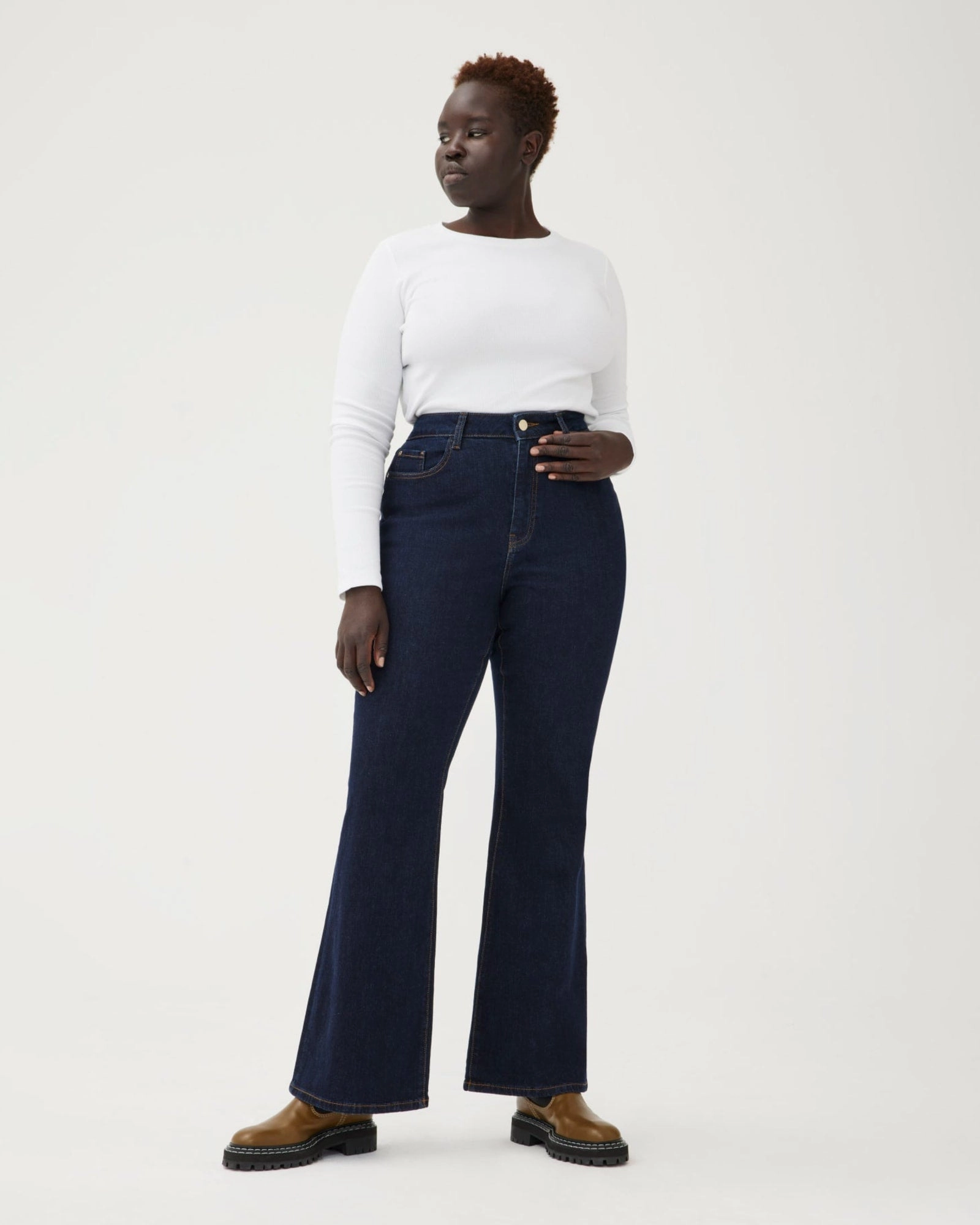 Neutral Lightweight MIA PLUS - HIGH RISE FLARE | DRUM | DRUM