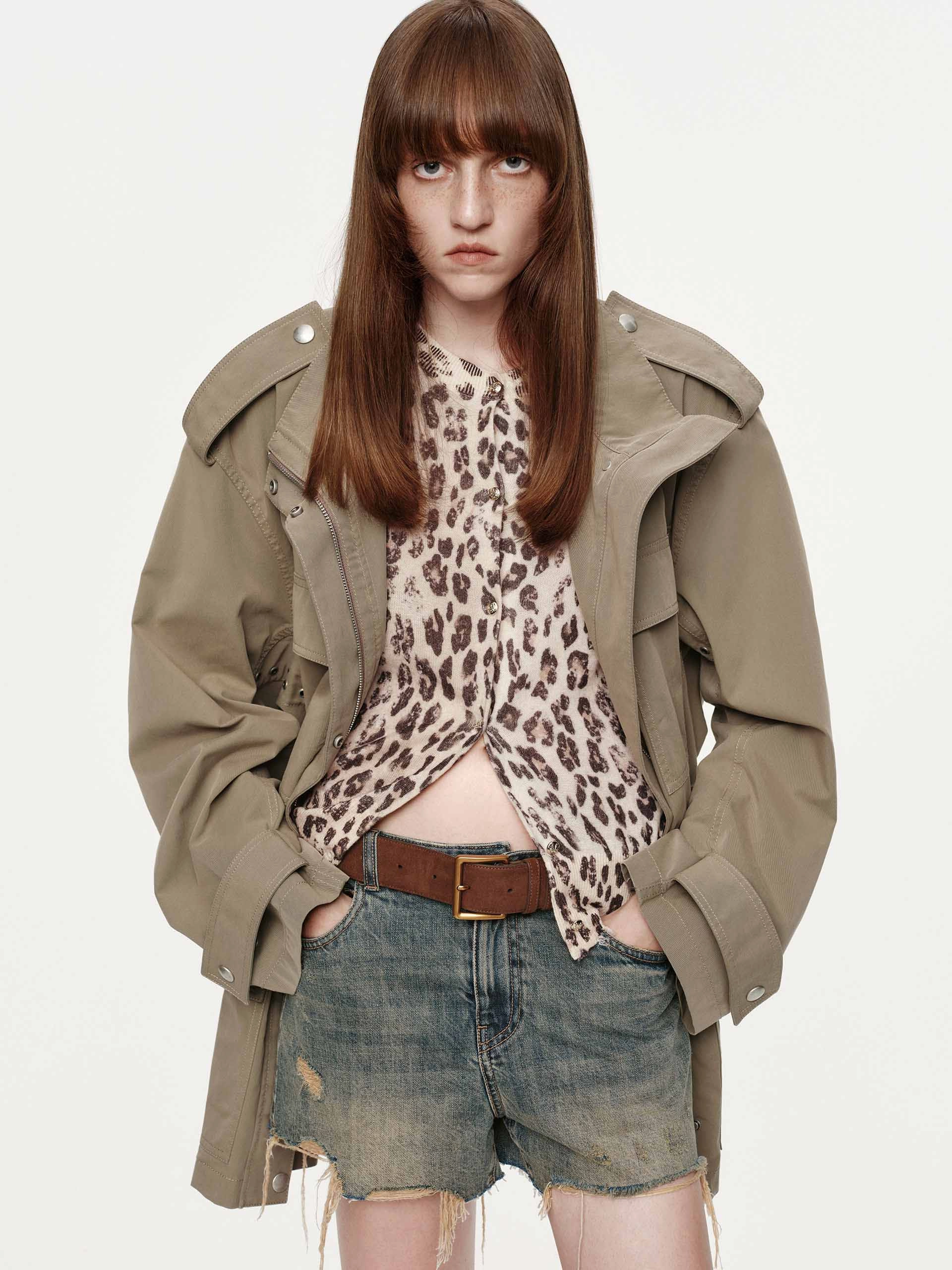 City Chill Style Cotton Blend Cargo Coat