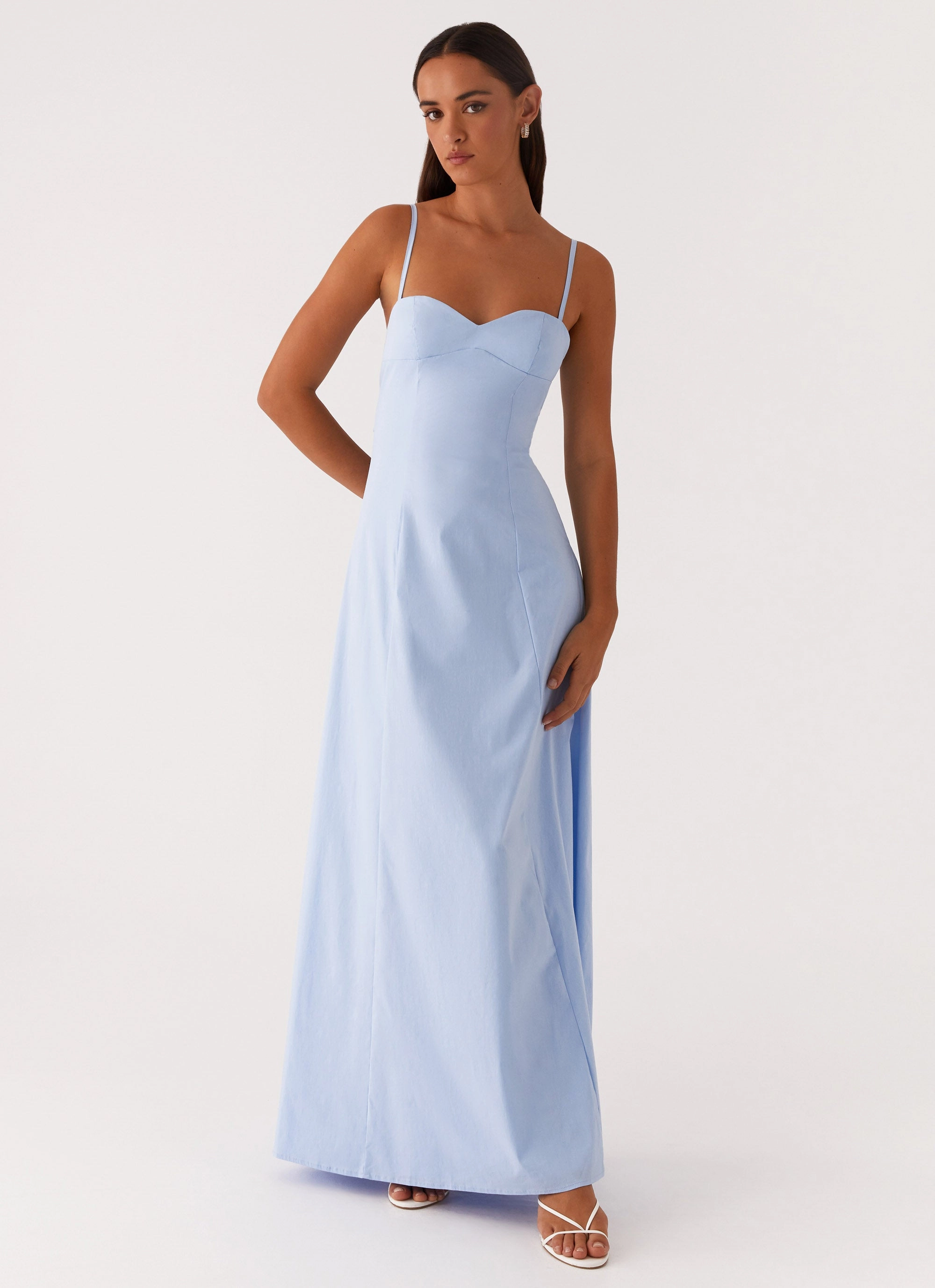 Subtle Stitch Pure Piece Clear As Day Maxi Dress - Blue