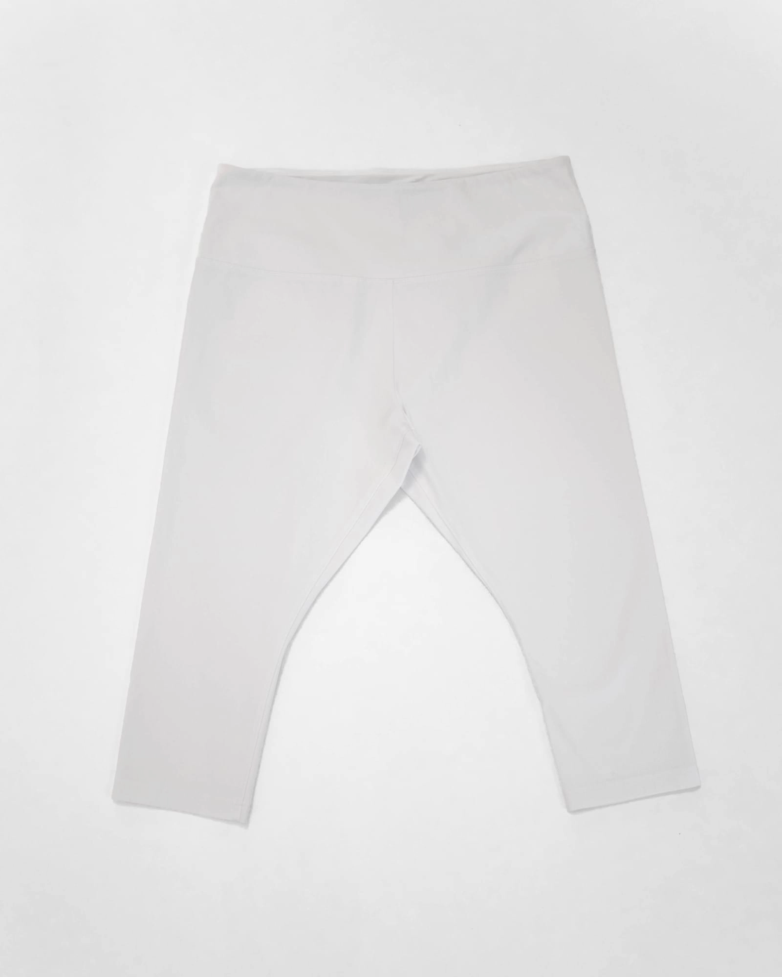Denim Capri | White Comfort waistband