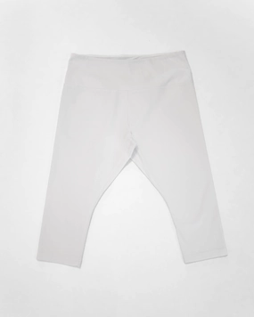 Denim Capri | White Comfort waistband