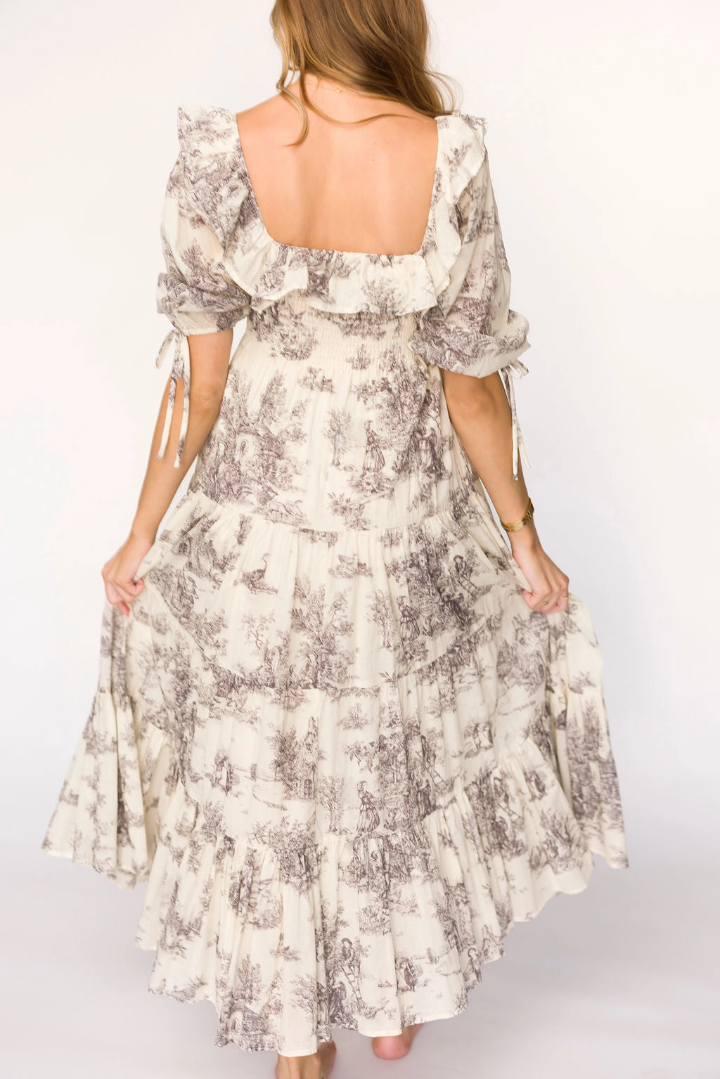 Amali Dress in Ivory - 100% Cotton & Bump Friendly Relaxed-fit maxi dress Silky texture