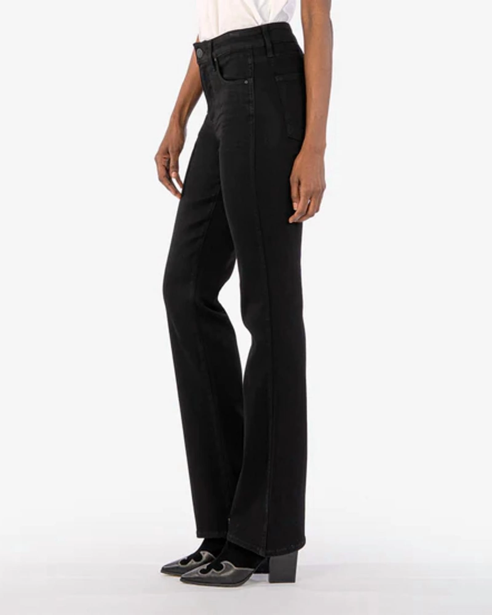 Casual Cool True Comfort Ana High Rise Flare Jean In Black | Black