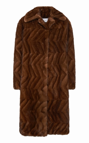 Cold Season Andal Coat in Mahogany Recycled Mink Fur