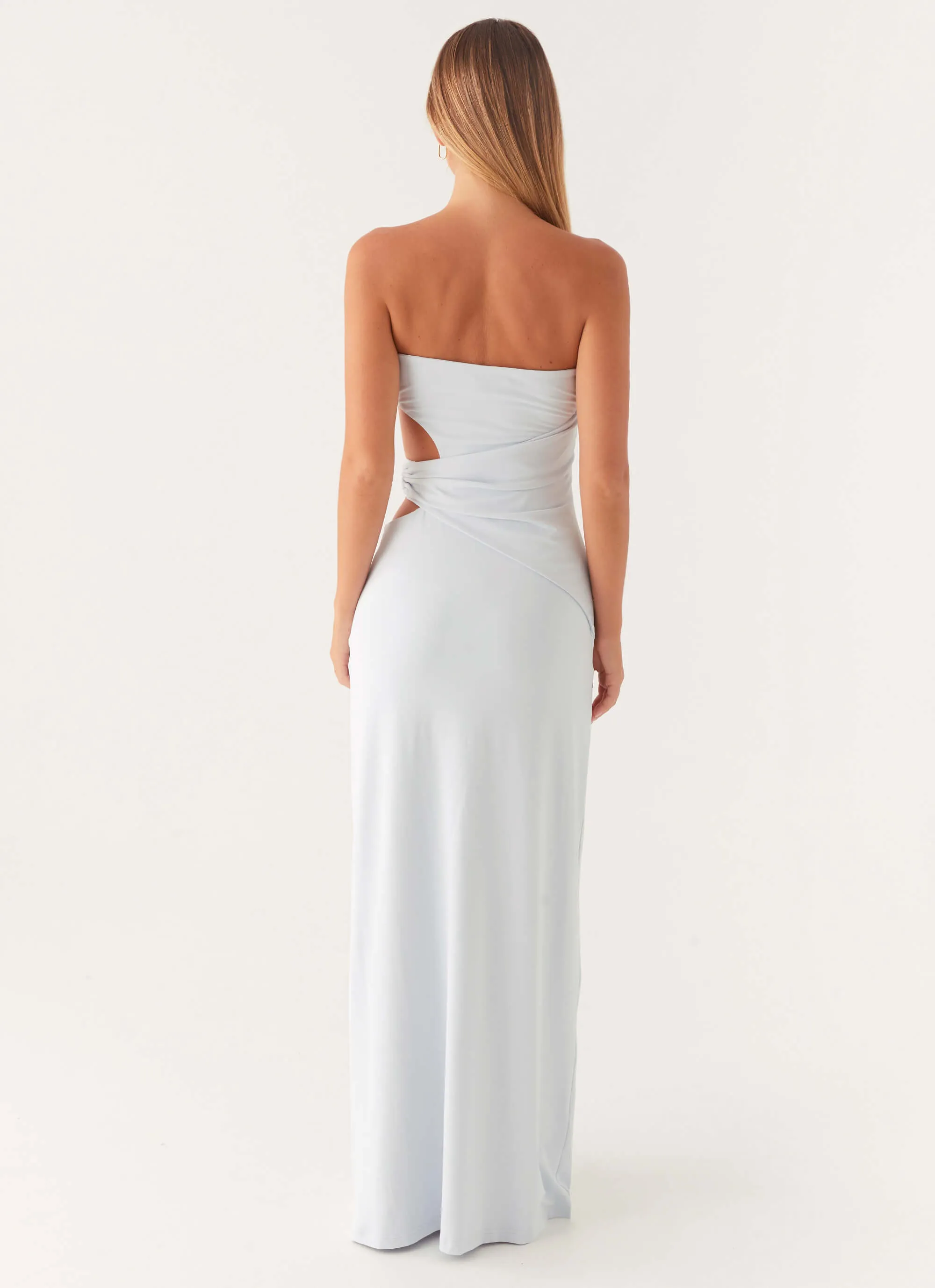 Anetta Maxi Dress - Pale Blue museum visit Comfort Waist Fit