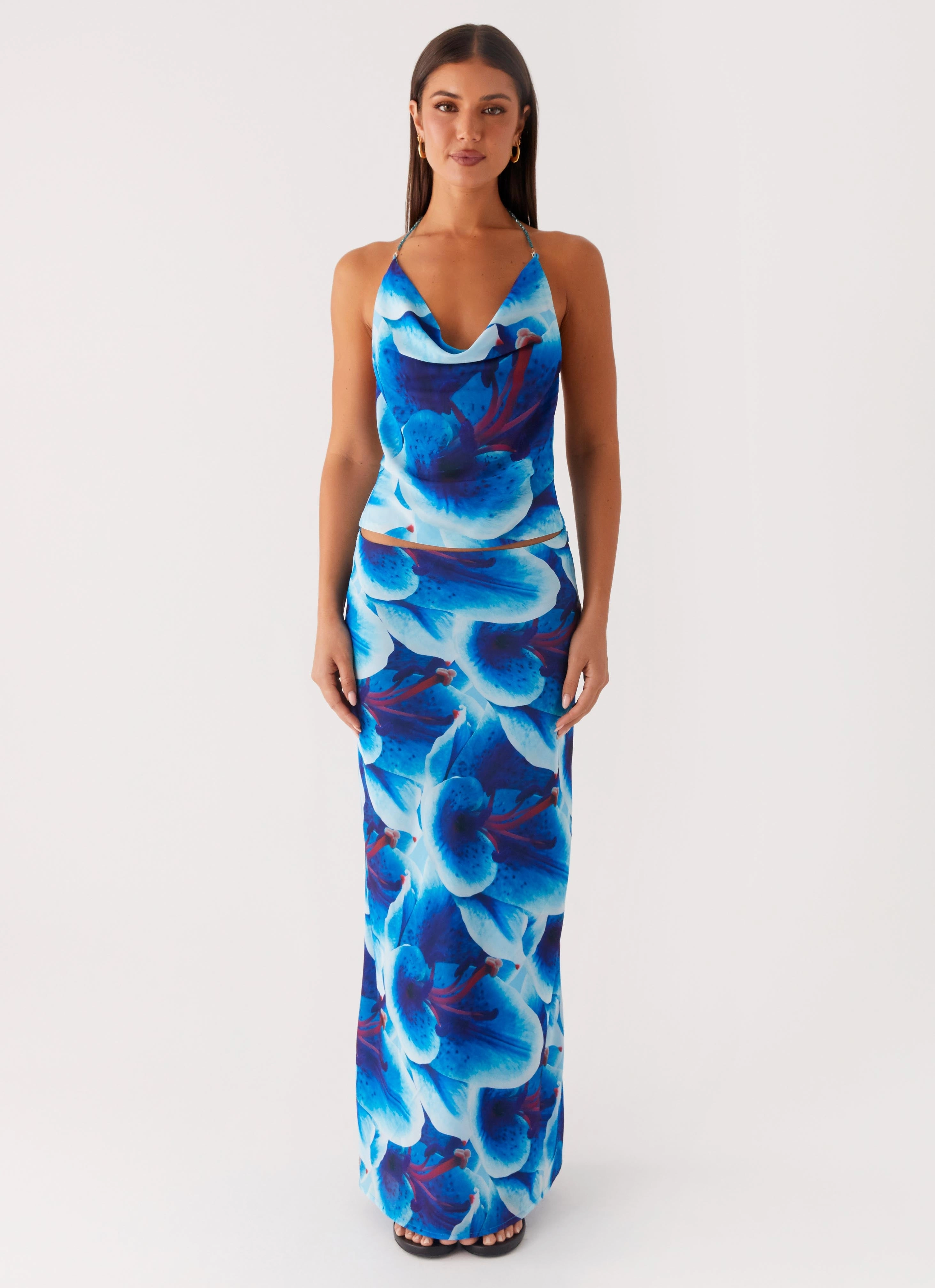 Another Life Halter Top - Turquoise Floral long lasting durability