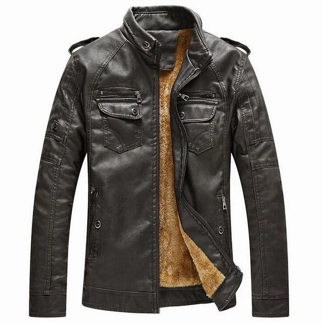Windproof Jacket West Louis? Thicken Washed Leather Windbreaker Jacket