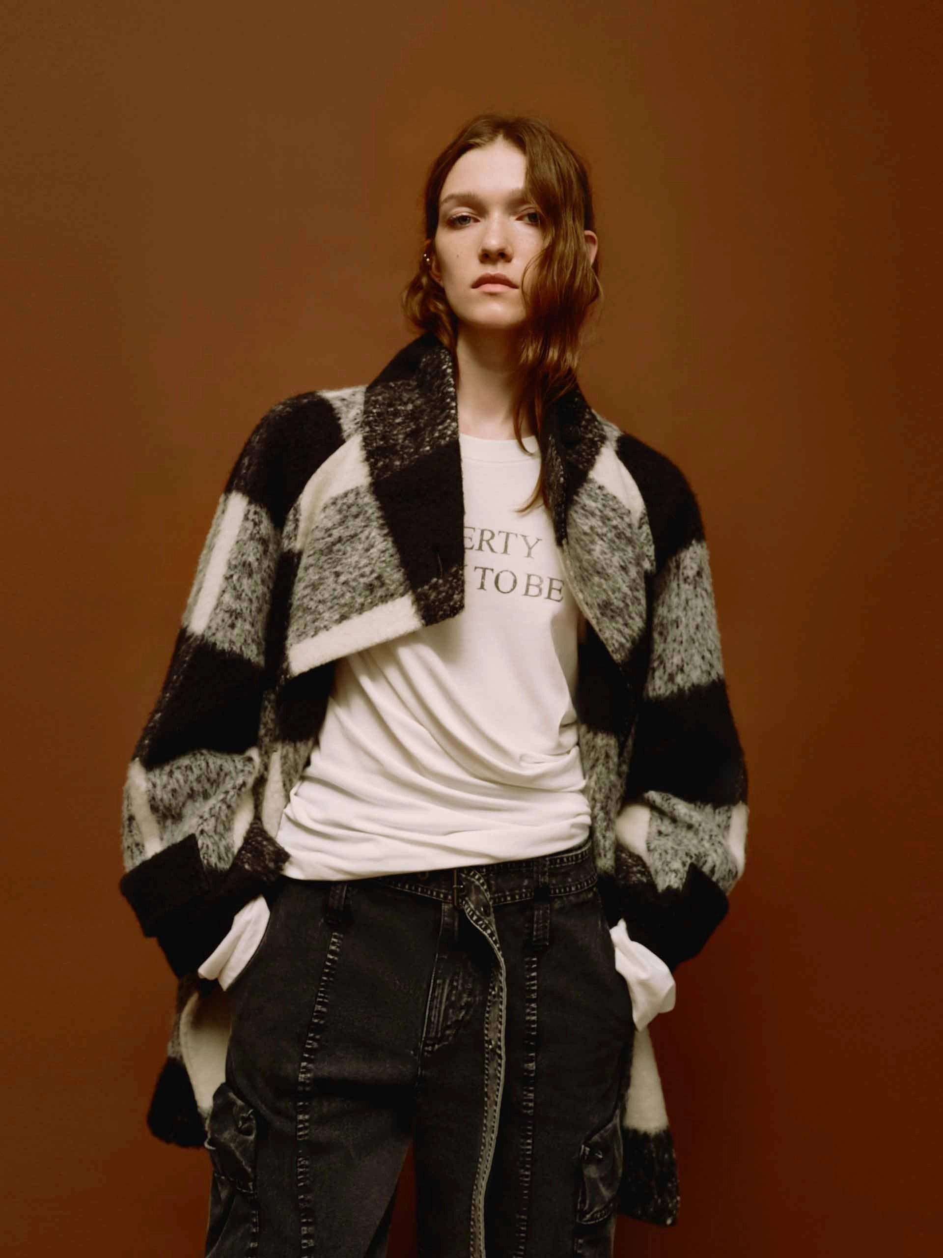 Wool Blend Plaid Coat Odor Control Finish Primaloft Insulation