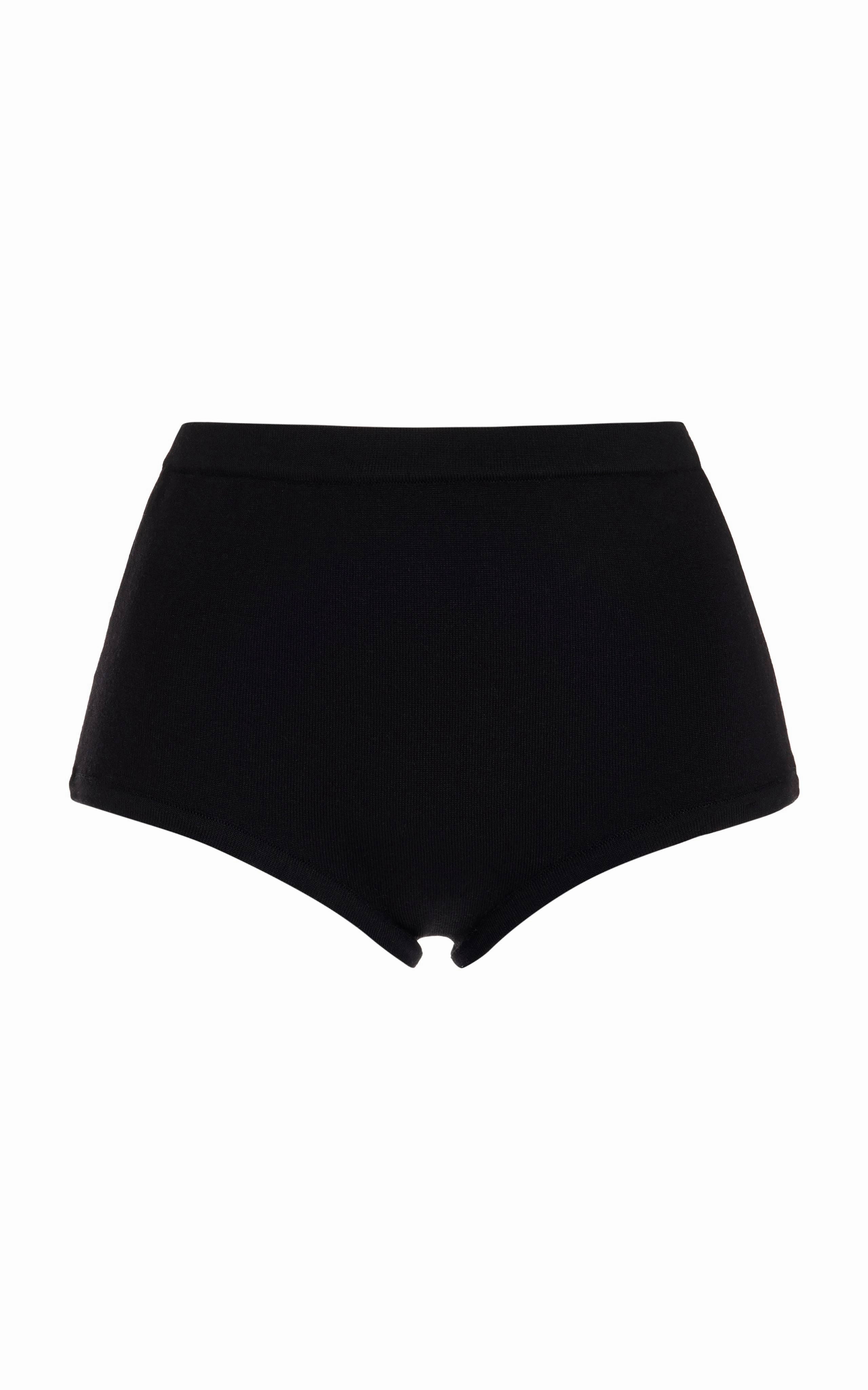 Aris Knit Short in Black Merino Wool Cozy Moments Minimal Comforted