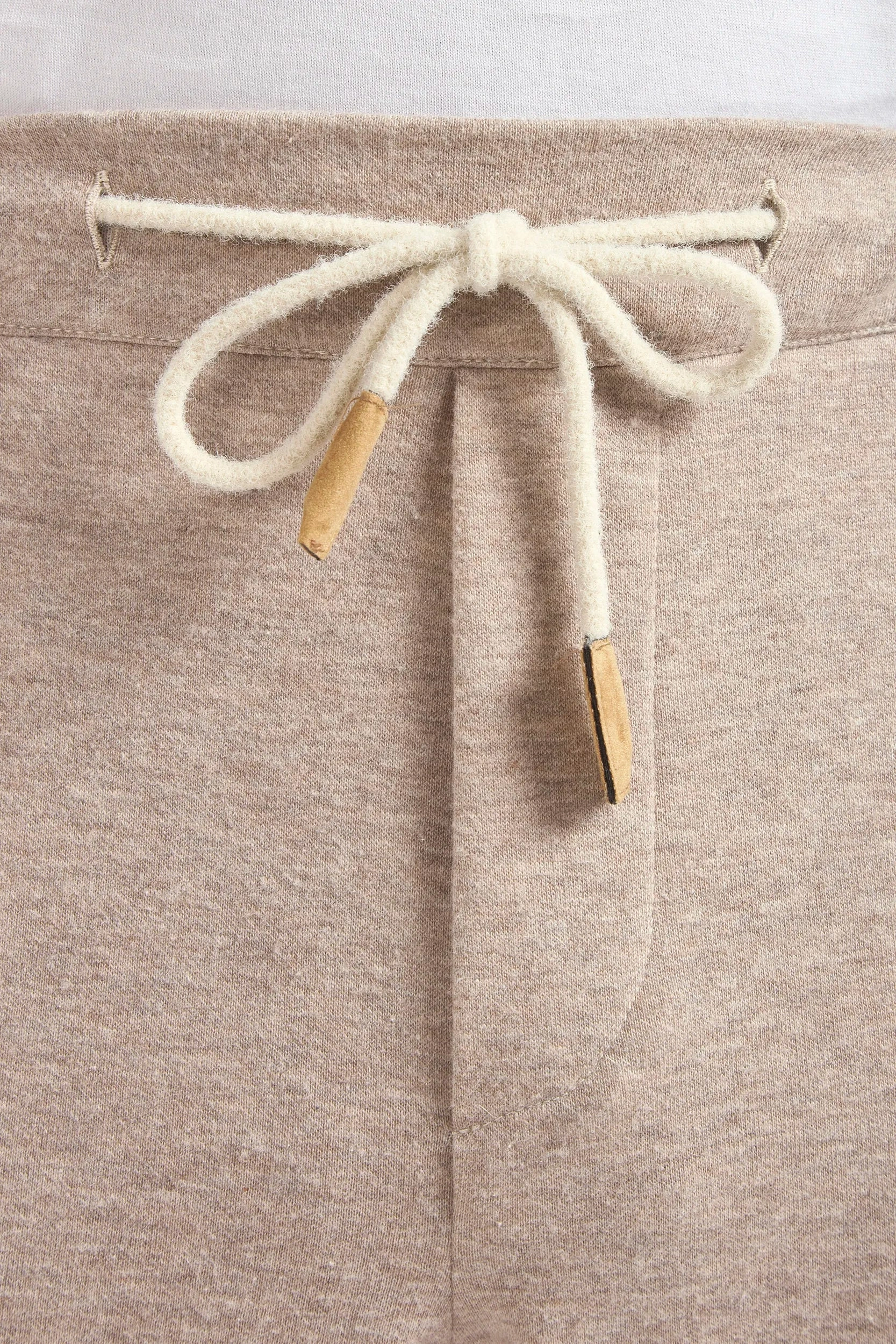 Taupe jersey jogger pants - Made in Italy Soft Touch Brushed Surface