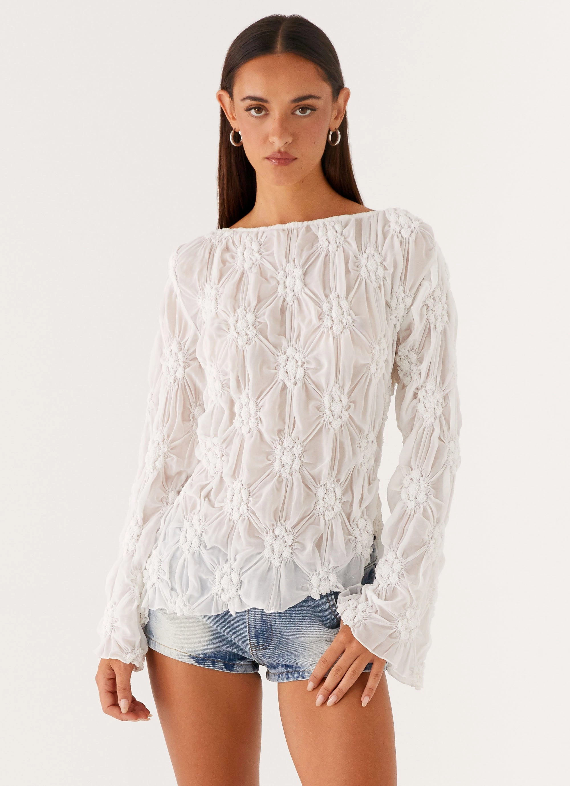 Mia Long Sleeve Top - Ivory Easy - to - understand