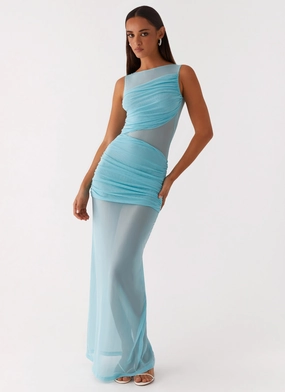 Apollo Maxi Dress - Aqua Gentle Glow