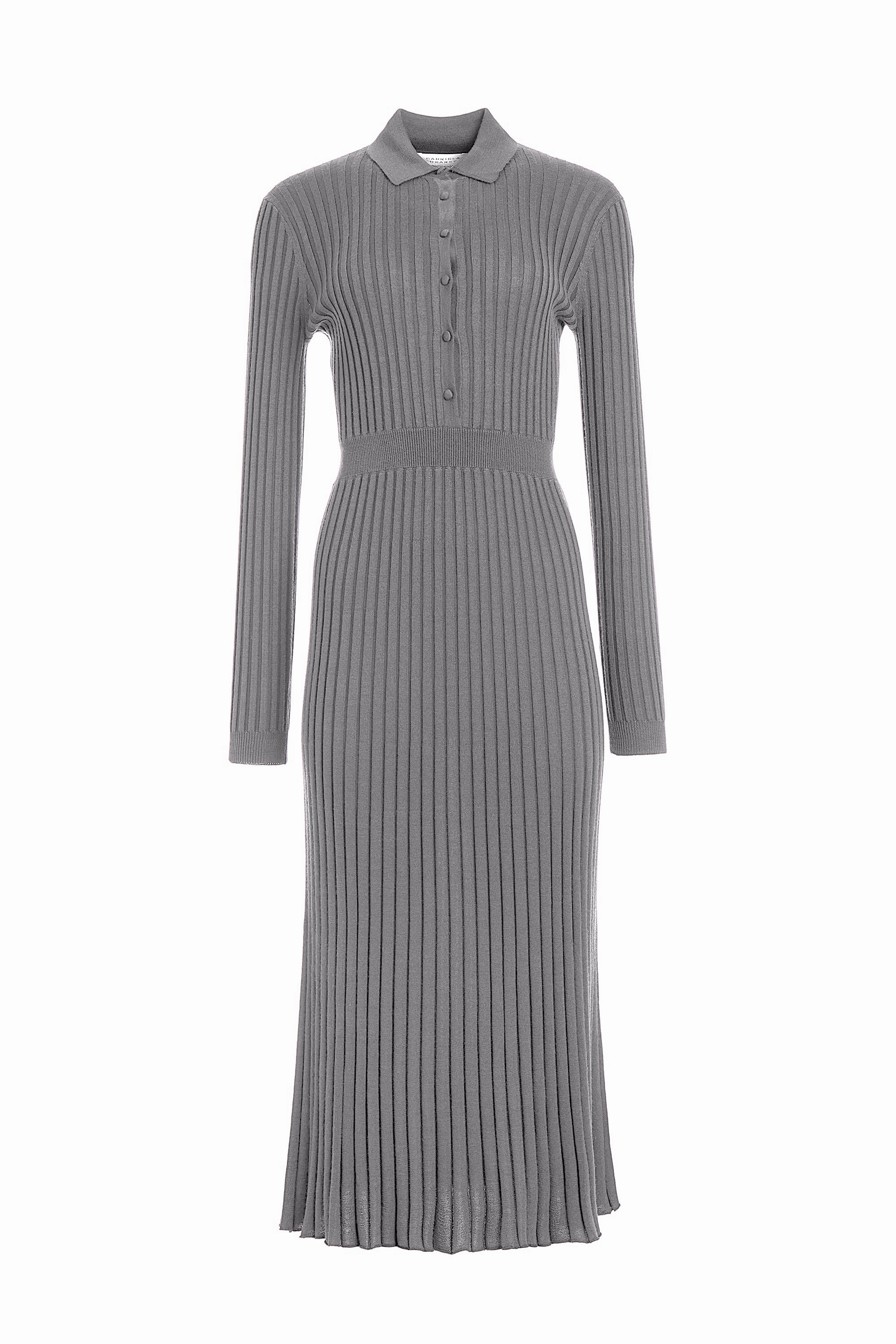 Subtle Fit Ardor Knit Maxi Dress in Heather Grey Cashmere Silk