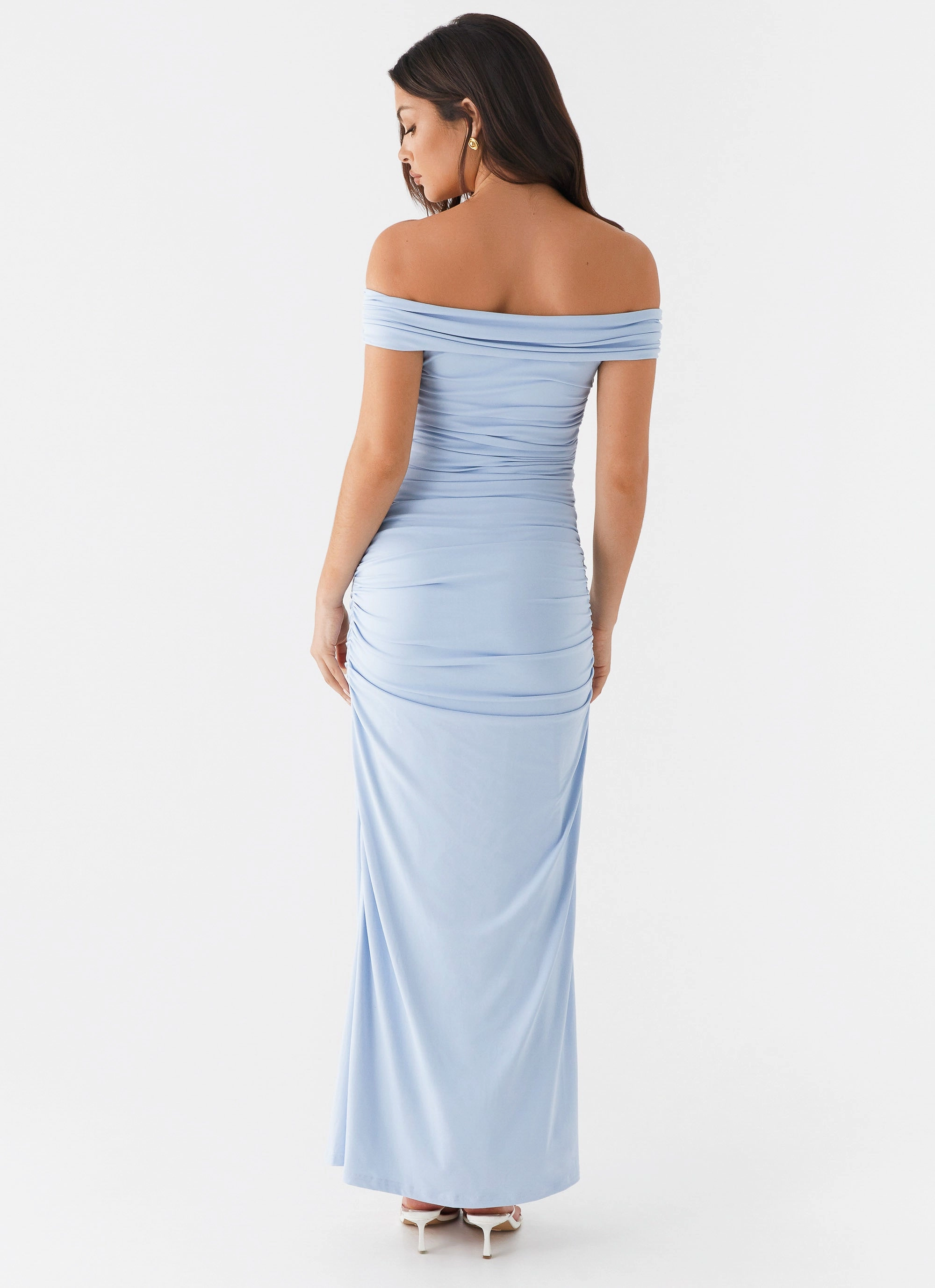 Sophisticated Waist Fit Majorly Maxi Dress - Blue