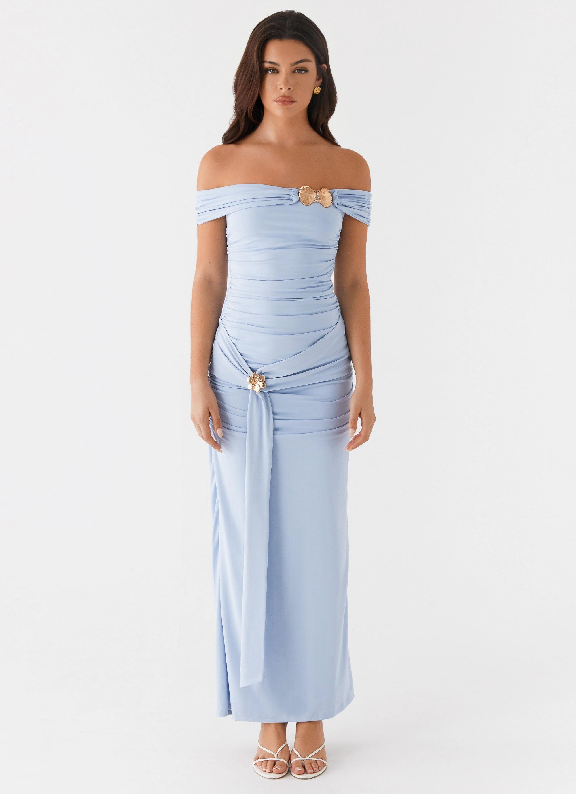 Easy Wrap Casual Fit Majorly Maxi Dress - Blue