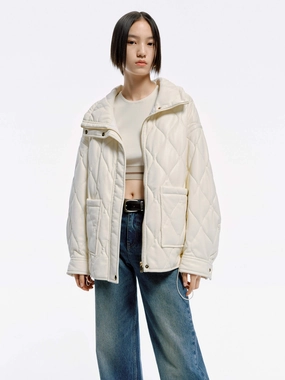 Adjustable Detachable Hood PU Leather Pocket Jacket