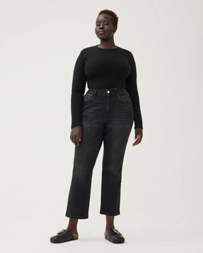 Slim Holiday Vibes Teen Outfit All Fit Design ASE PLUS - HIGH RISE STRAIGHT | NIGHTFALL | NIGHTFALL