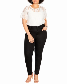 Asha Skinny Jean | Black Always Ready Comfy Tailoring