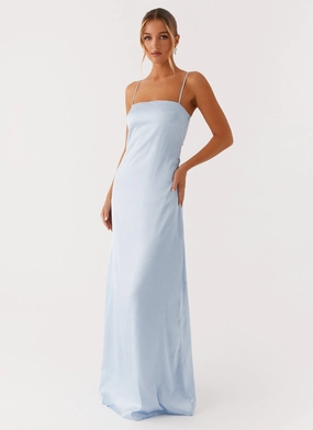 Aster Bloom Maxi Dress - Blue Skin-friendly Textured Layers