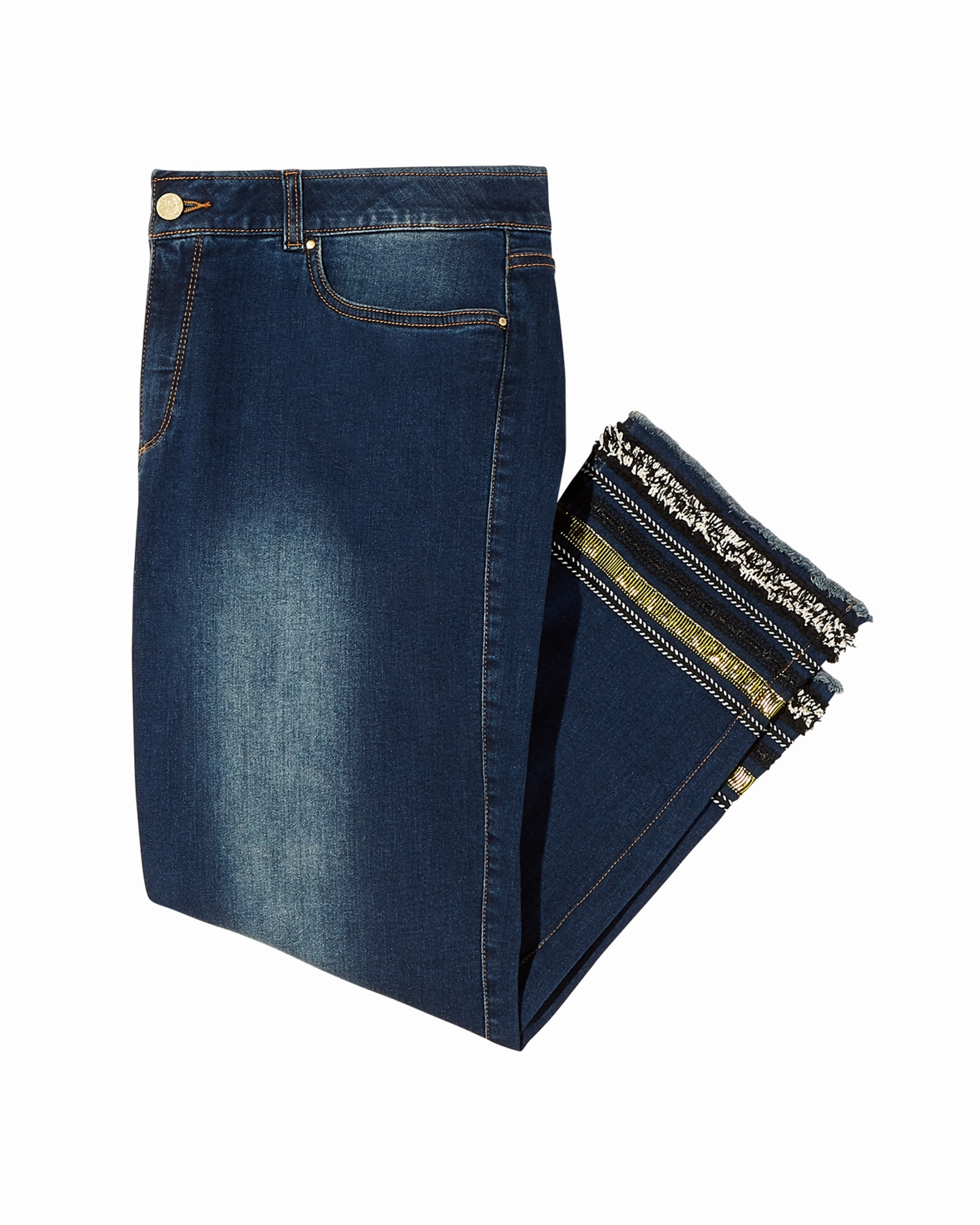 Classic Wear Street Fashion Astor Ankle Skinny with Fashion Hem Detail | Dark Wash