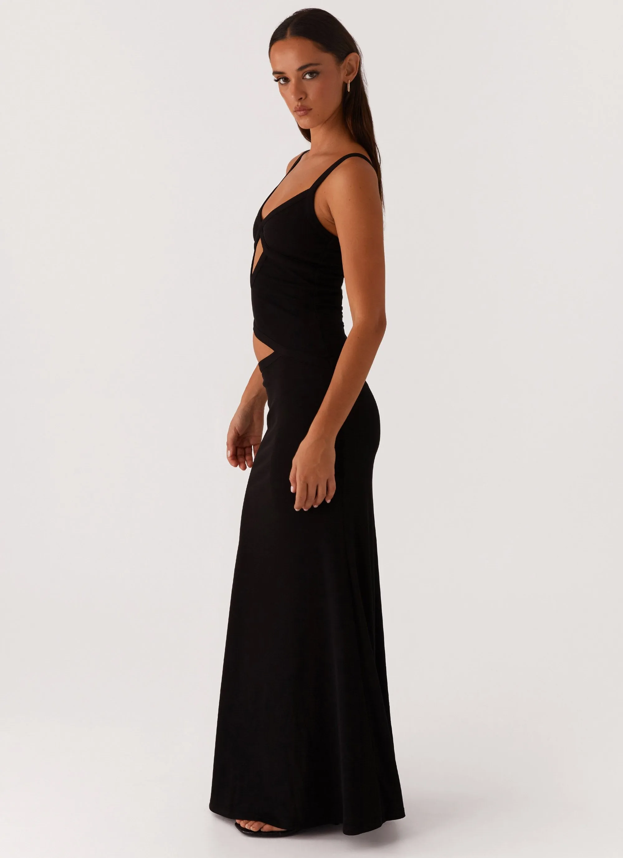 Midi-Length Jocelyn Maxi Dress - Black