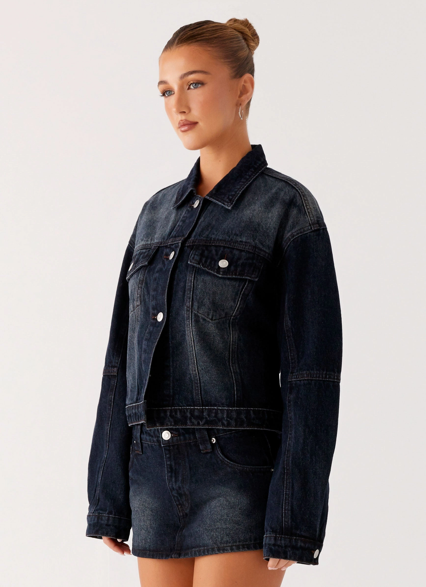Aftershave Tropics Denim Jacket - Washed Dark Blue
