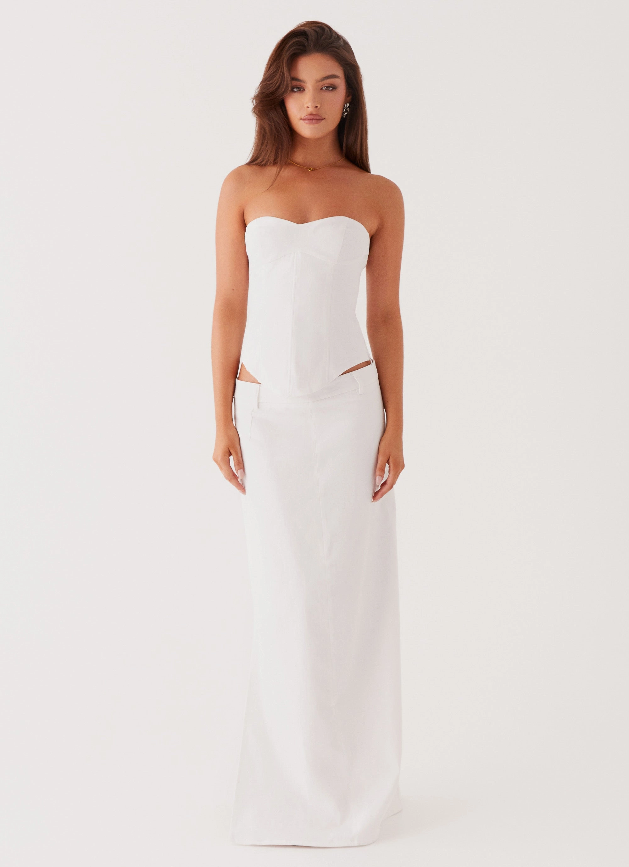 irregular wear Jaslyn Maxi Skirt - White