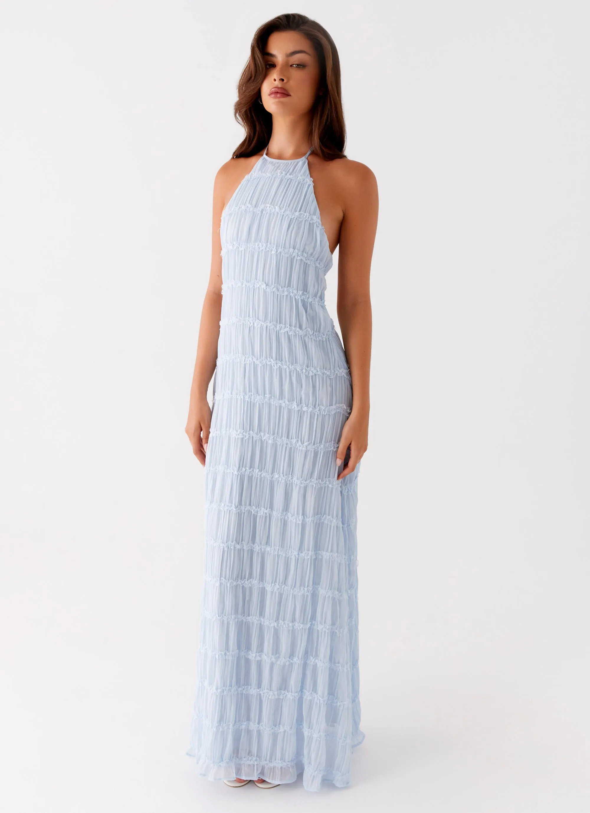 Light Shape Romance Glow Aullie Maxi Dress - Blue