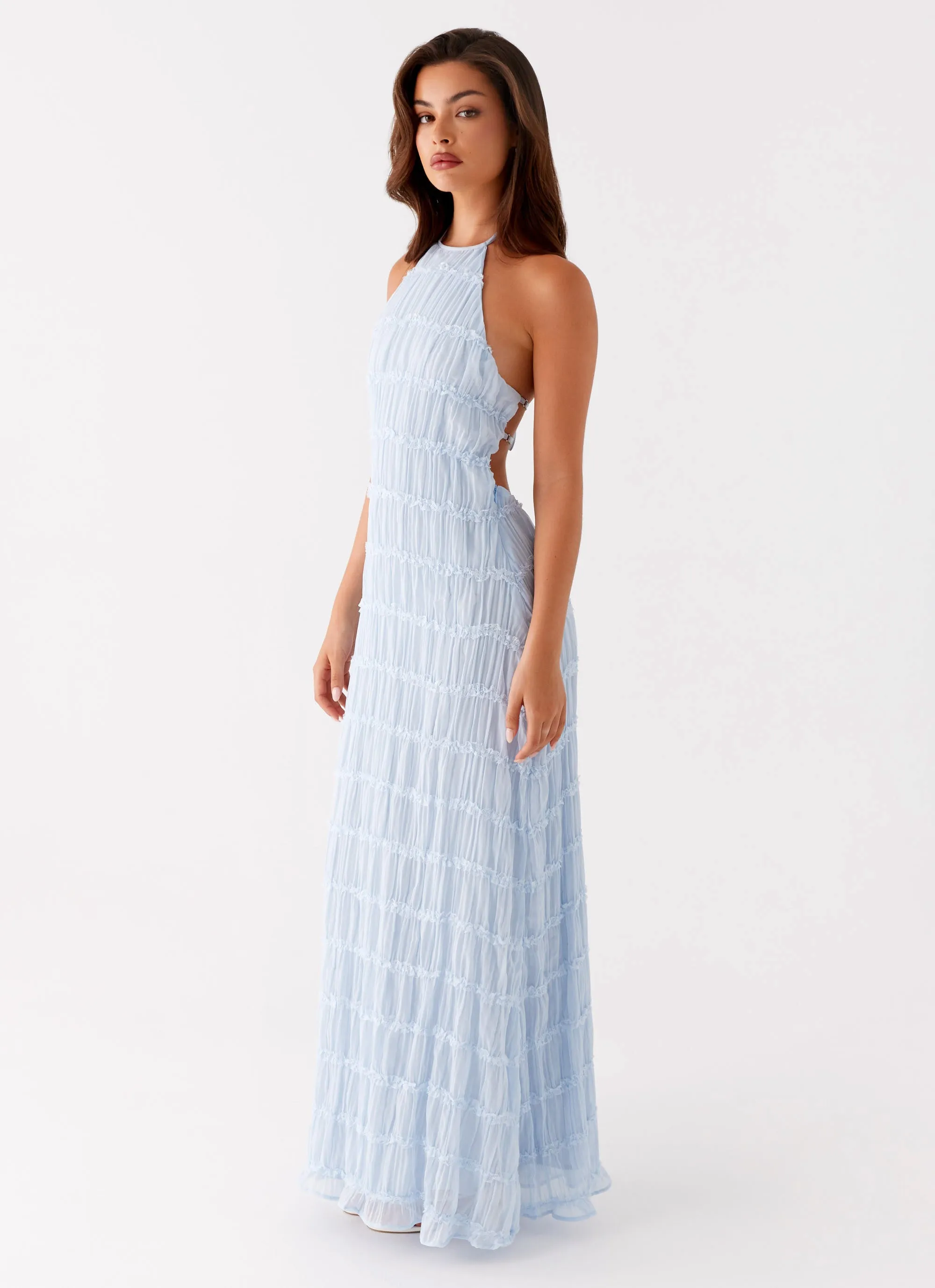 Aullie Maxi Dress - Blue Mood Focused travel mode