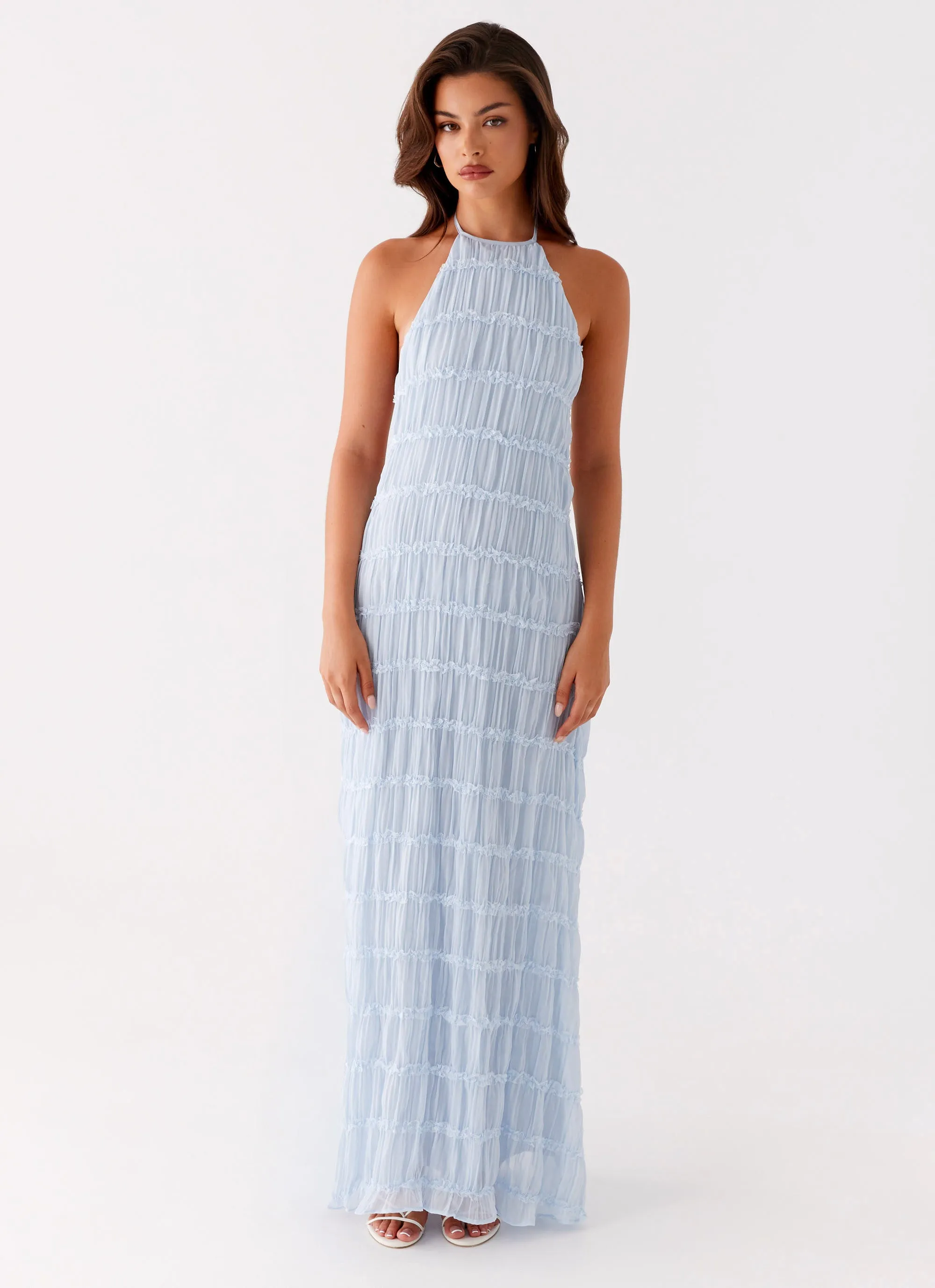 Aullie Maxi Dress - Blue Contemporary Wear Cafe Vibe