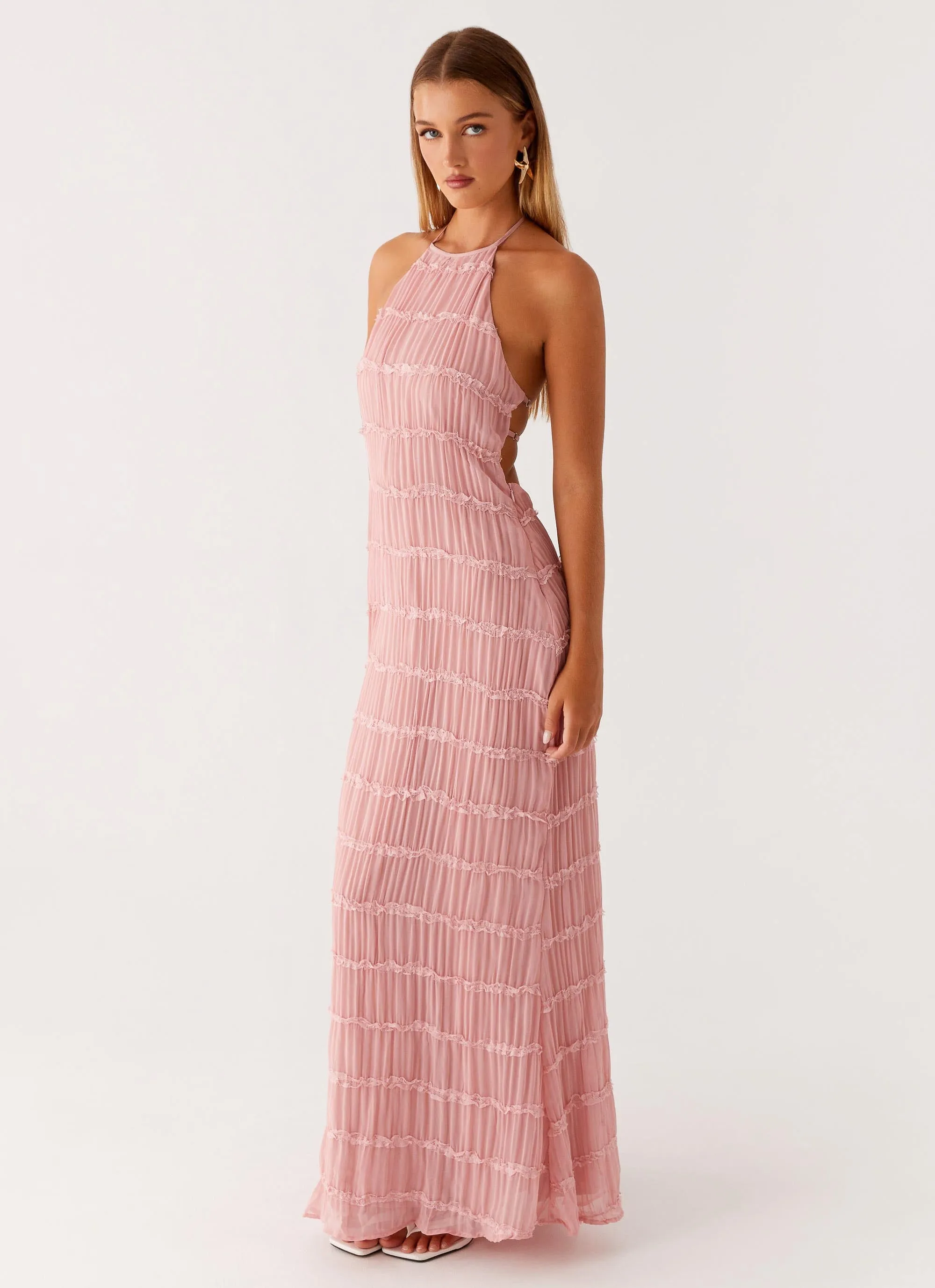 City Casual Clear Blush Aullie Maxi Dress - Pink