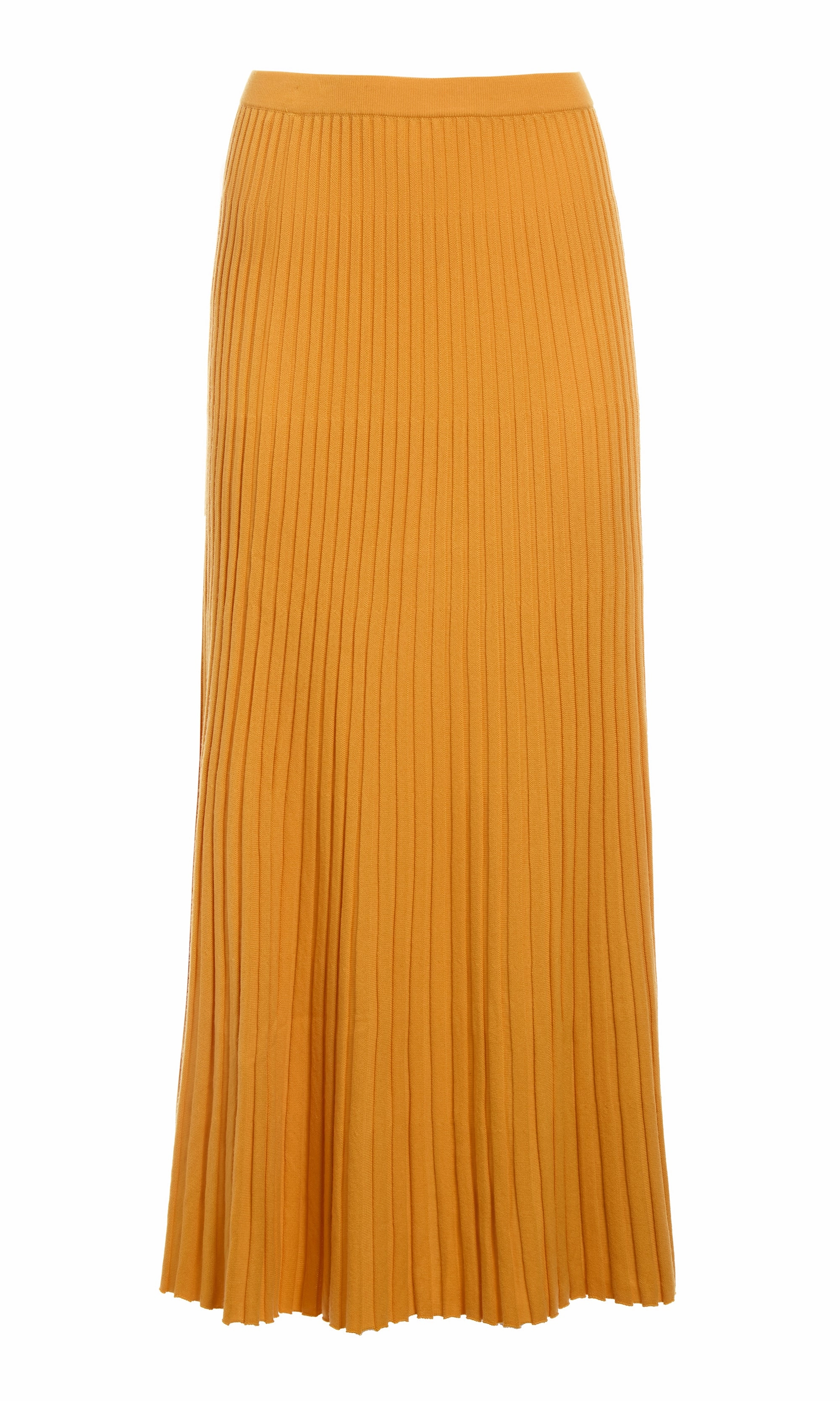 AntiSnag Surface Aurora Knit Maxi Skirt in Yellow Merino Wool