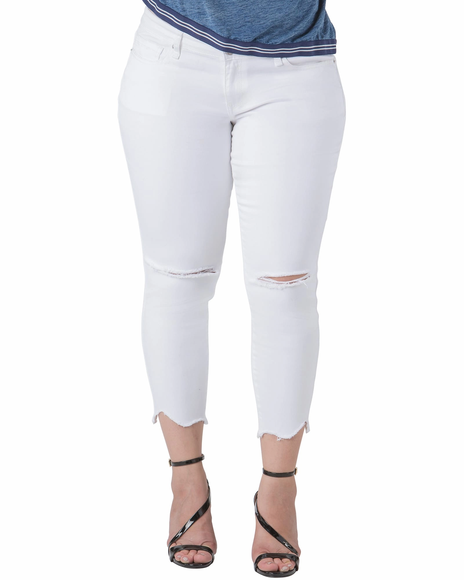 Aurora Raw Hem Distressed Jean | 2849SHARKBIT Perfect for All Classic Comfort
