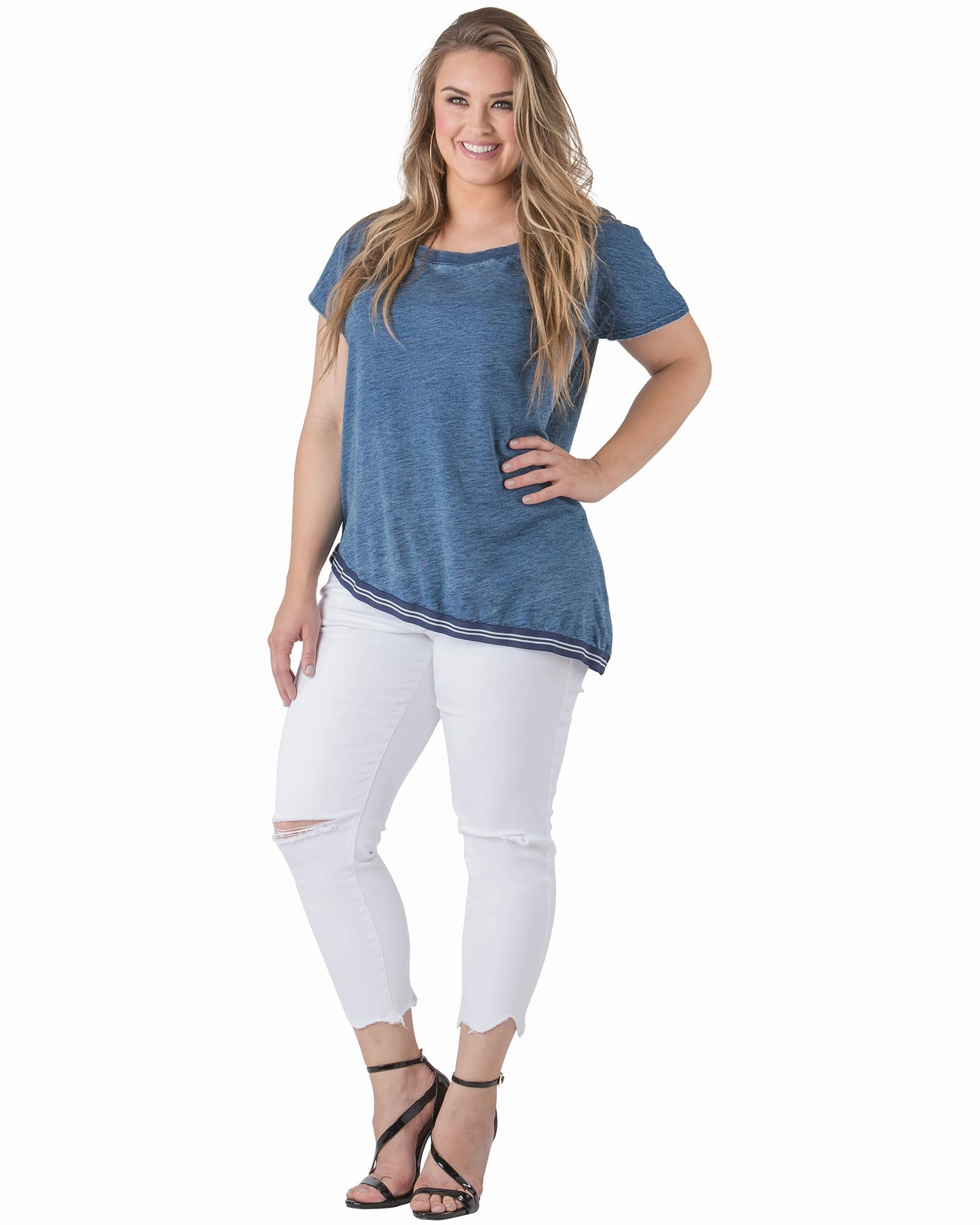 Neutral Choice Style Element Aurora Raw Hem Distressed Jean | 2849SHARKBIT