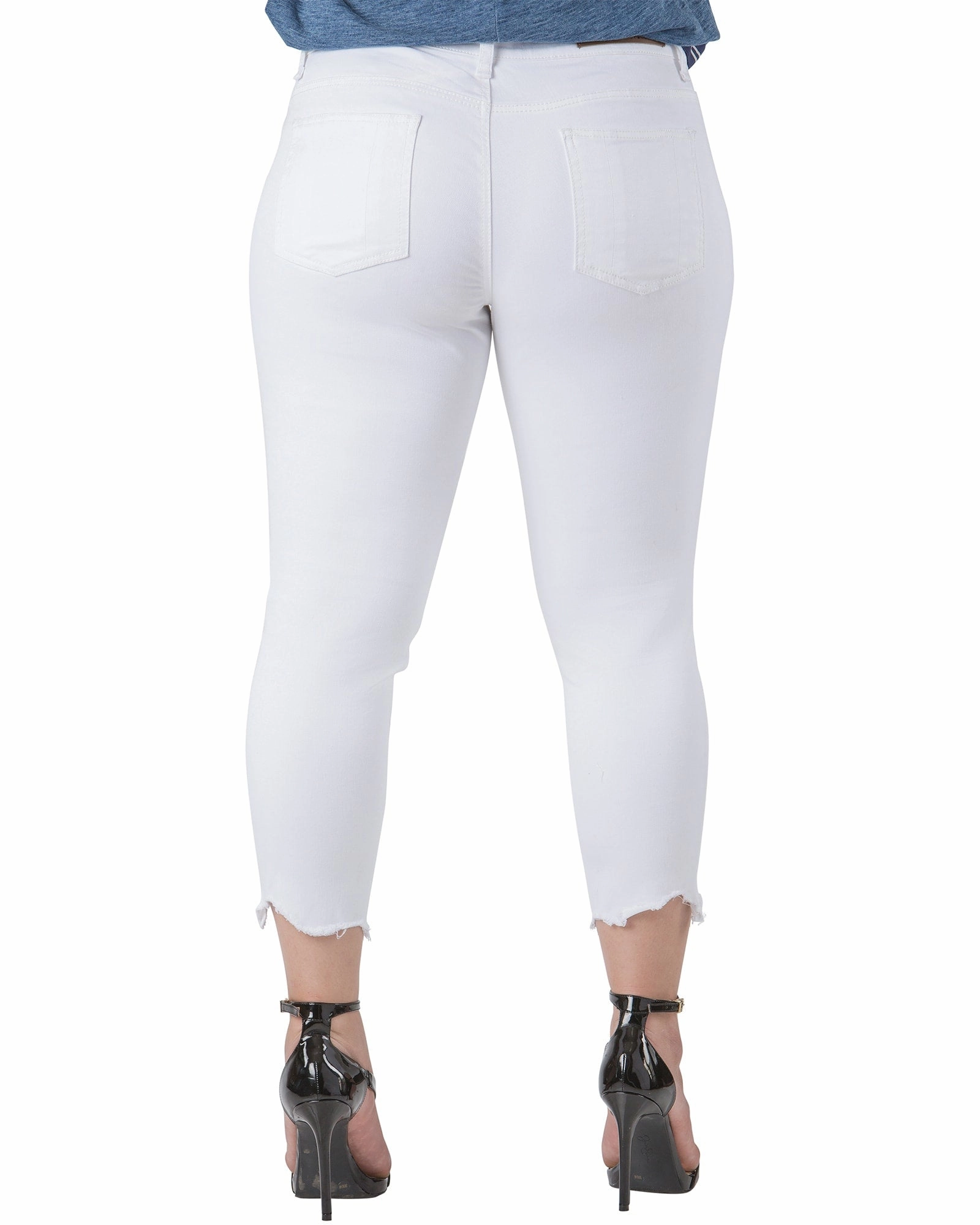 Aurora Raw Hem Distressed Jean | 2849SHARKBIT Wardrobe Choice